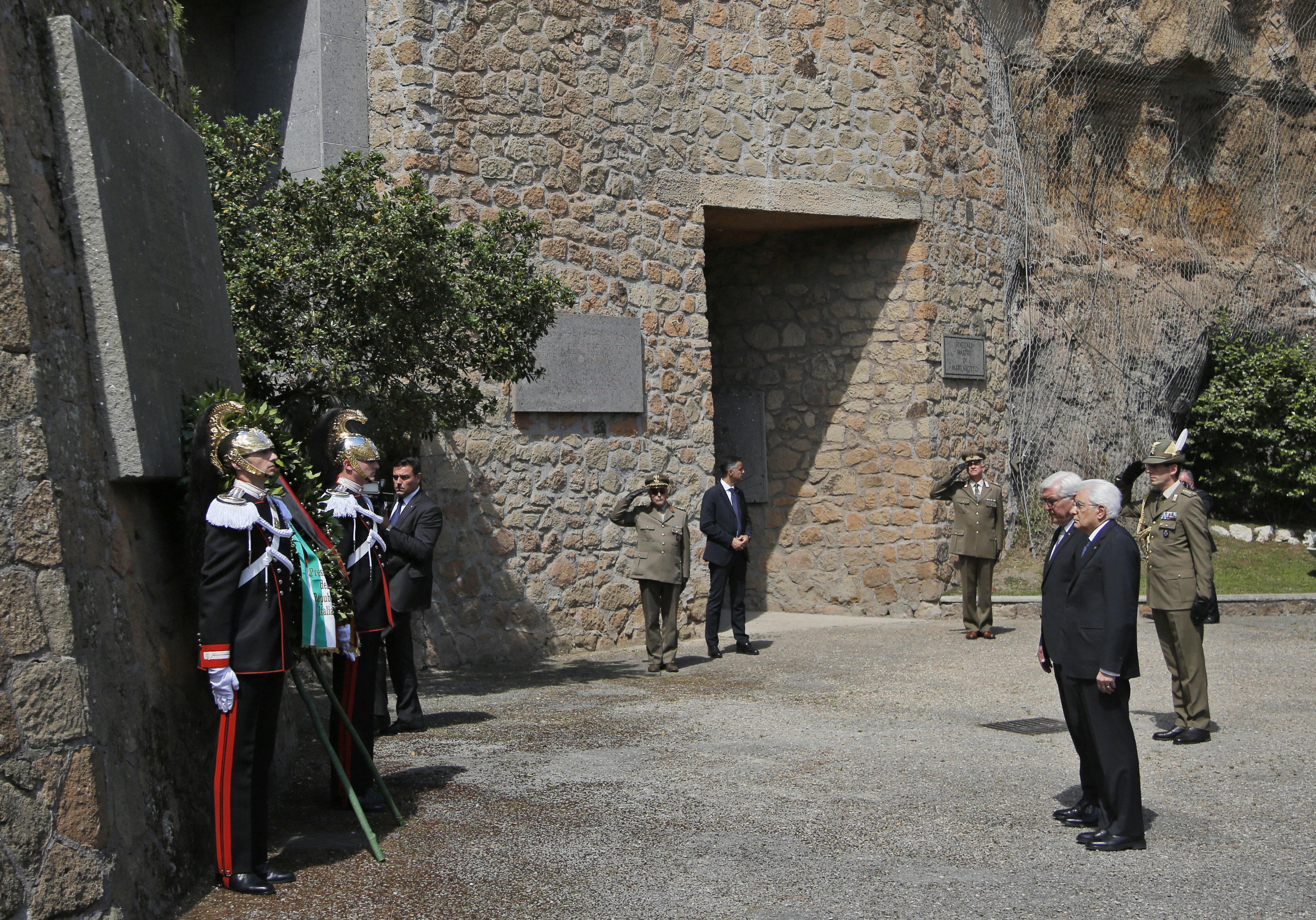 German president visits site of Rome's WWII-era massacre