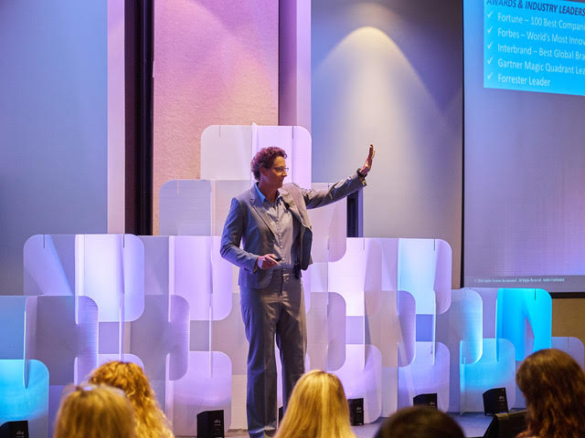 Cindy Sanders from Adobe speaks at the Talent Innovation Summit in Sandy on Tuesday, May 2, 2017. (Photo: Brock Best Photography)