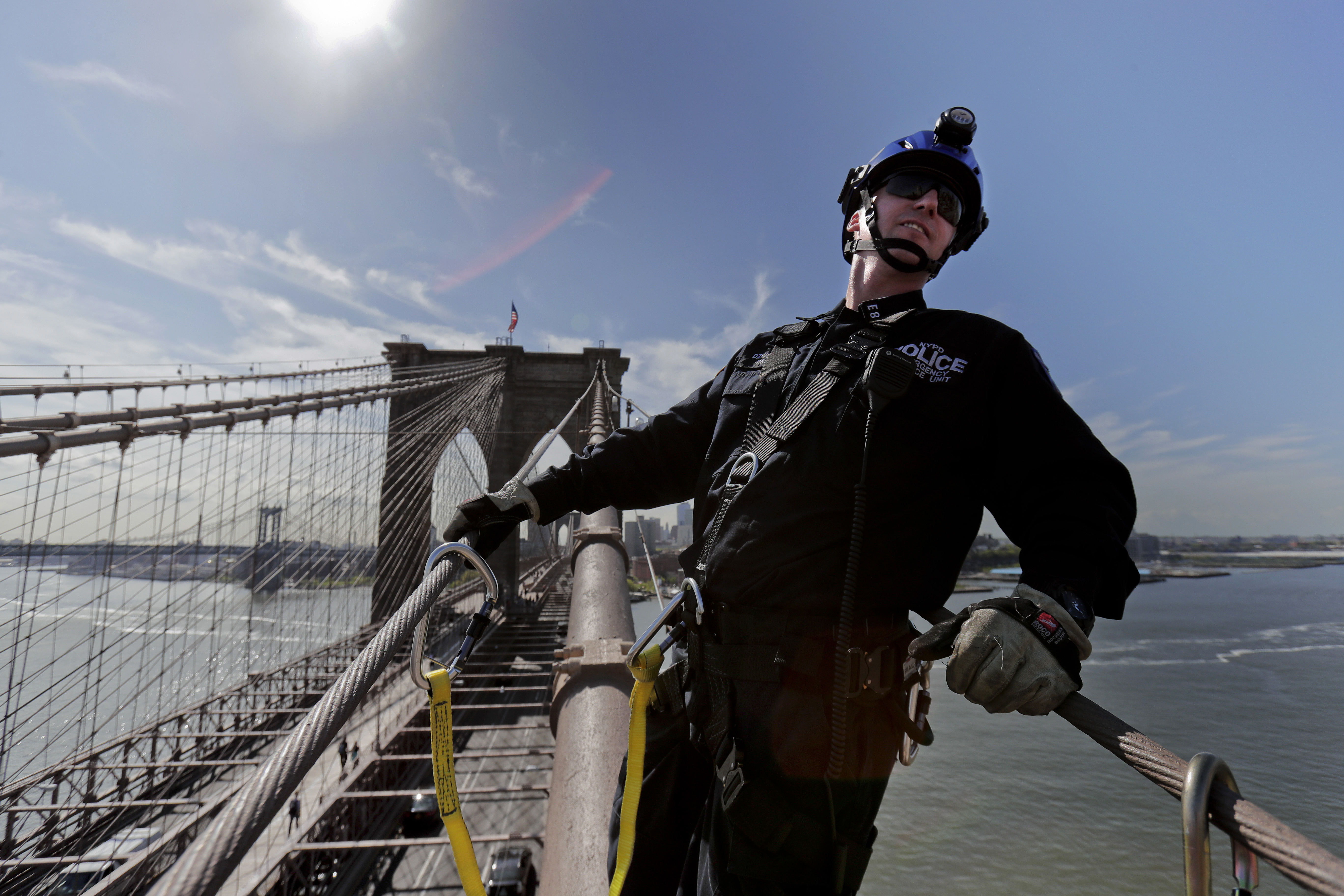 Don't look down! NYPD unit does its work at dizzying heights