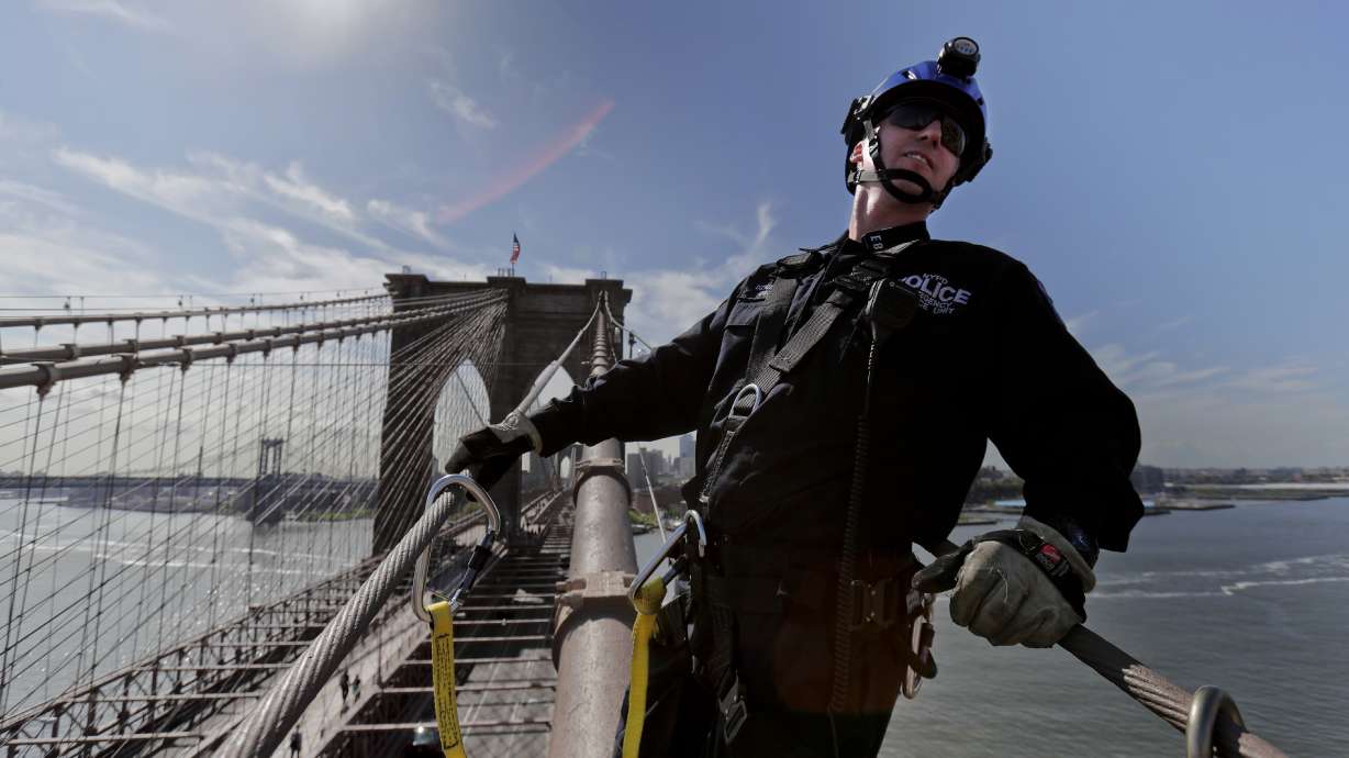Don't look down! NYPD unit does its work at dizzying heights