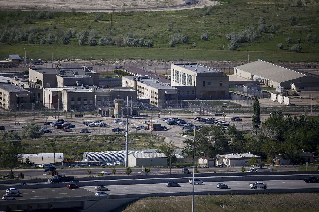 Traffic on I-15 drives past the Utah State Prison in Draper on Wednesday, May 10, 2017. Photo: Nicole Boliaux, Deseret News
