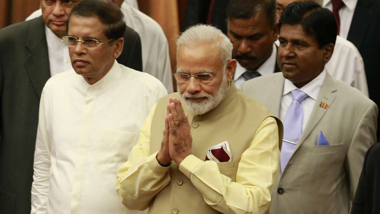 India's Modi emphasizes links with Sri Lanka to deepen ties
