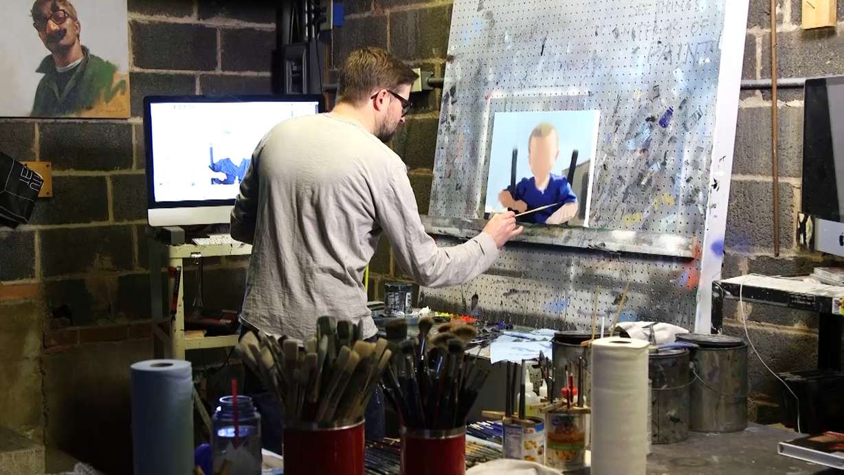 For Zachary Proctor, every dip into the oil, each stroke of his brush is a step closer to bringing a mother's love to life. (KSL TV)