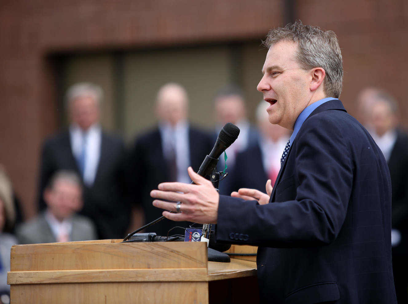 Sen. Lincoln Fillmore, R-South Jordan, talks at Ensign Elementary School in Salt Lake City on May 16, 2017. Fillmore is proposing new legislation aimed at increasing curriculum transparency in Utah schools.