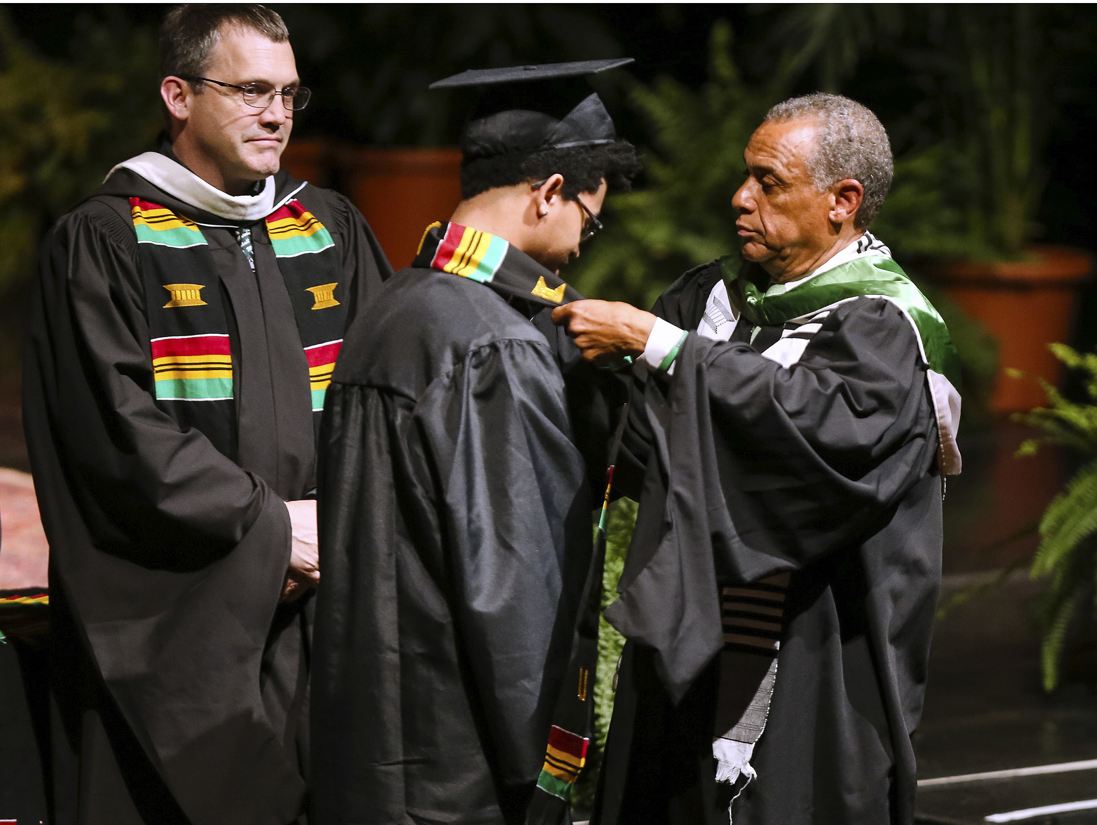 Black Harvard students holding a graduation of their own