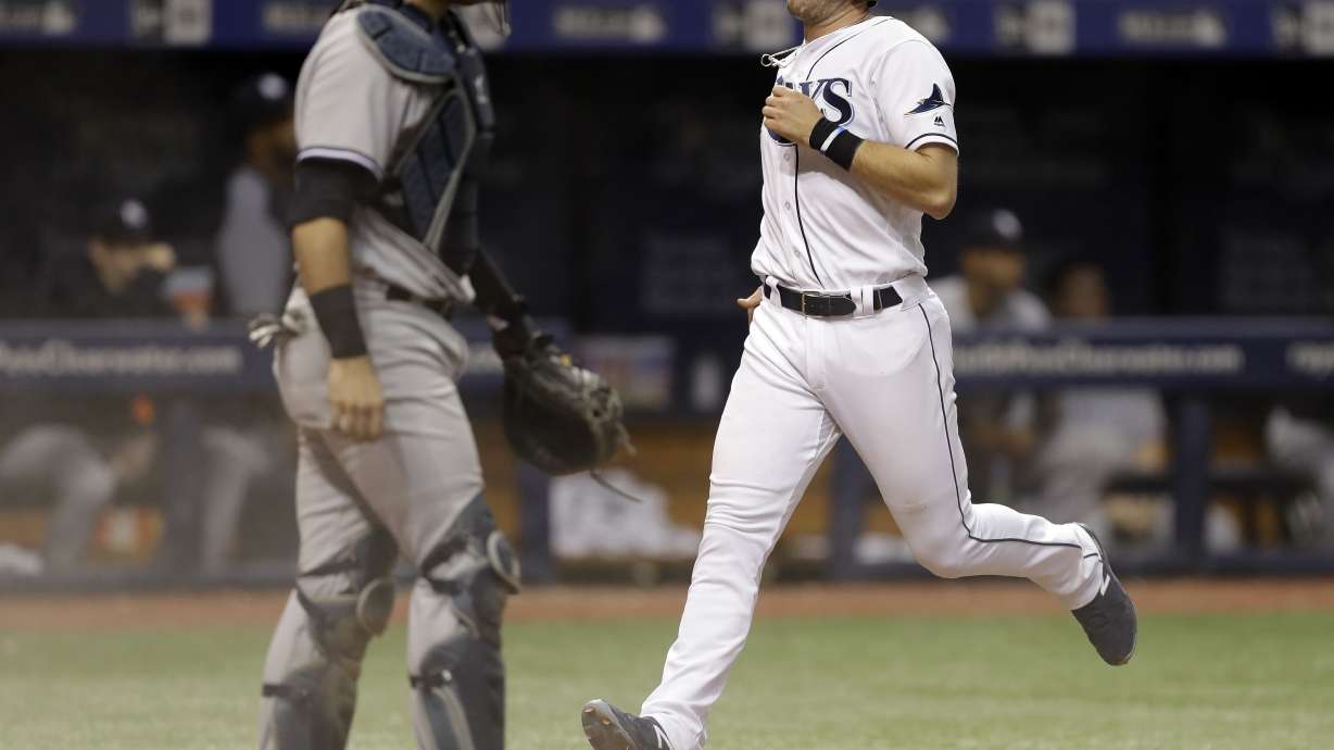 Longoria has 4 hits, breaks tie in 8th, Rays top Yankees 5-4