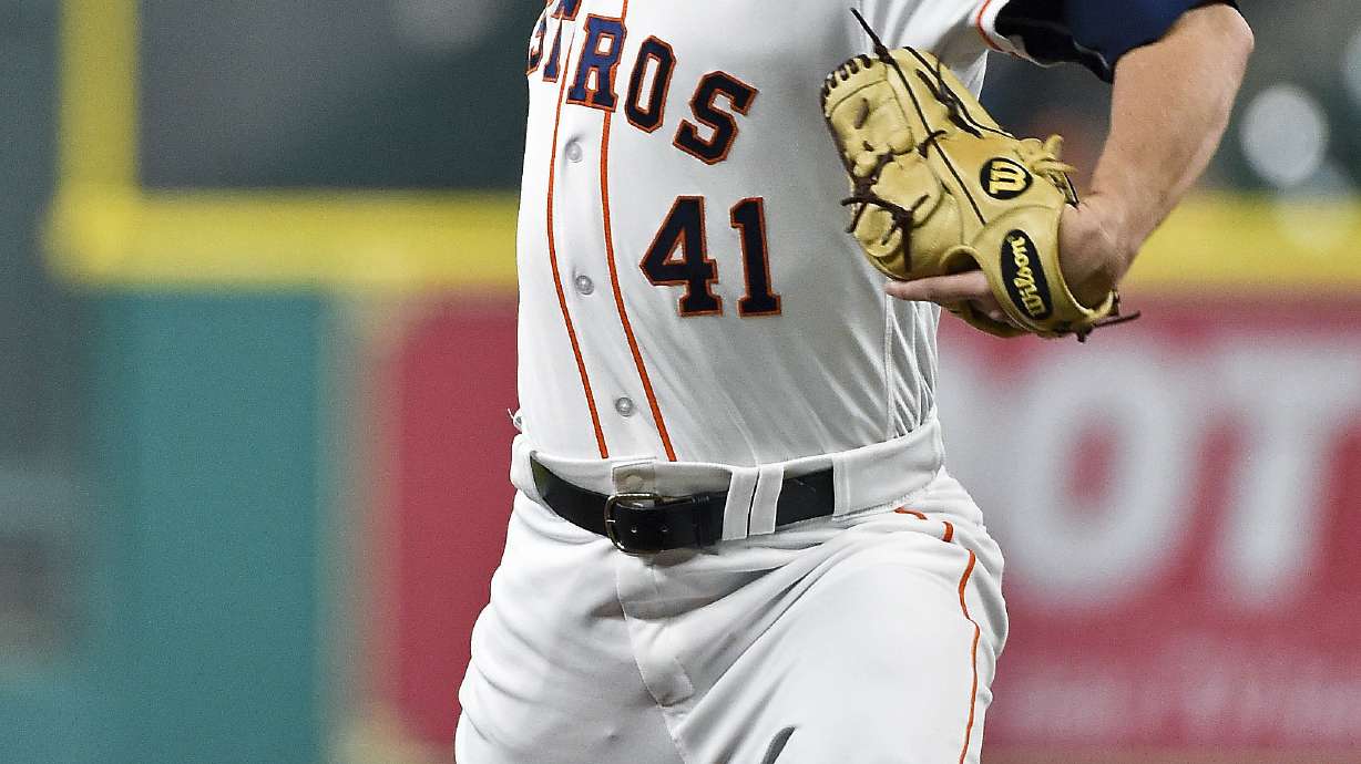 Peacock, Astros 1-hit Tigers to 1-0 win