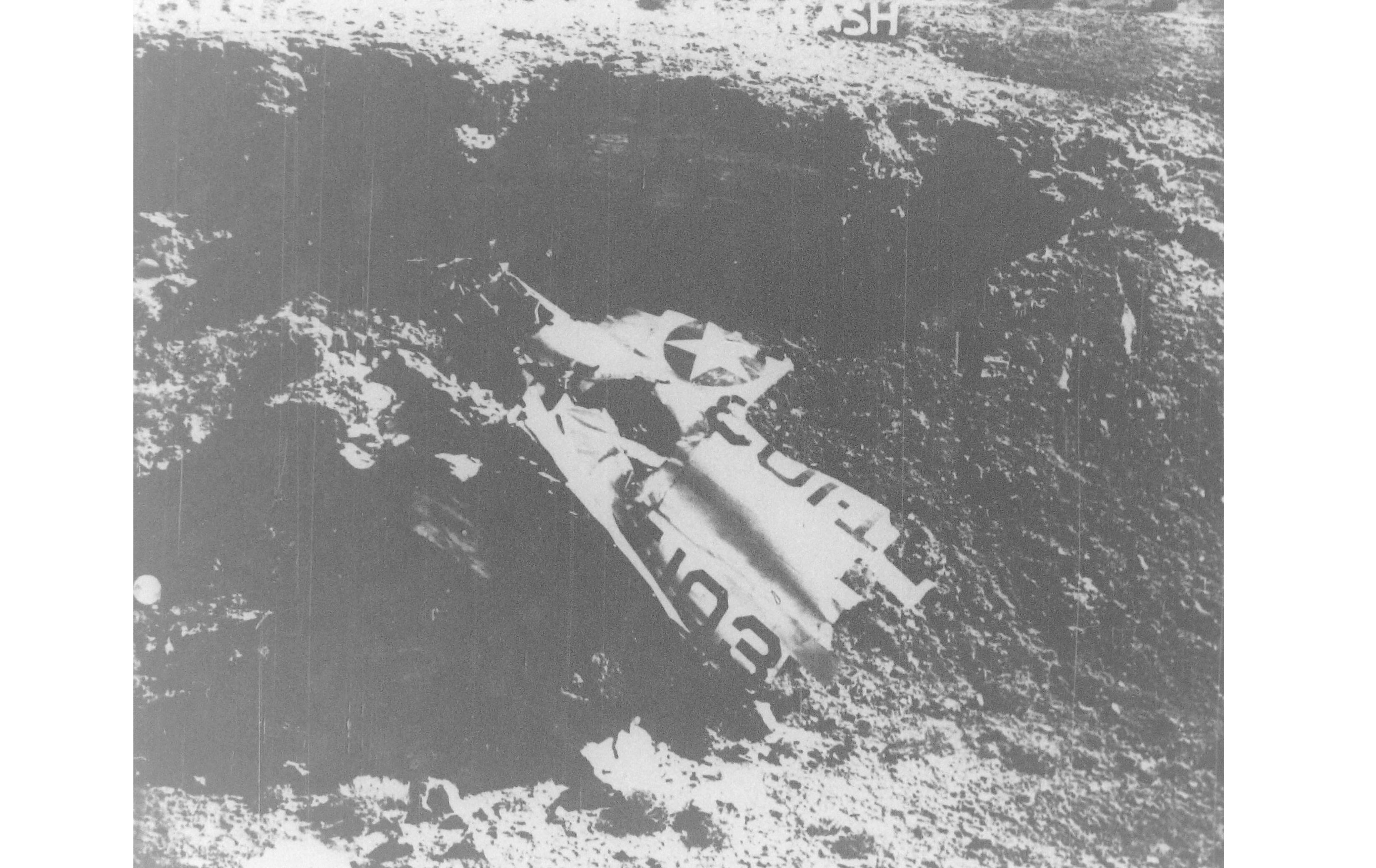 A piece of wreckage of the Lockheed Hudson AT-18A that likely broke up over the air in Wayne County in 1943 (Photo courtesy US Army Accident Report)