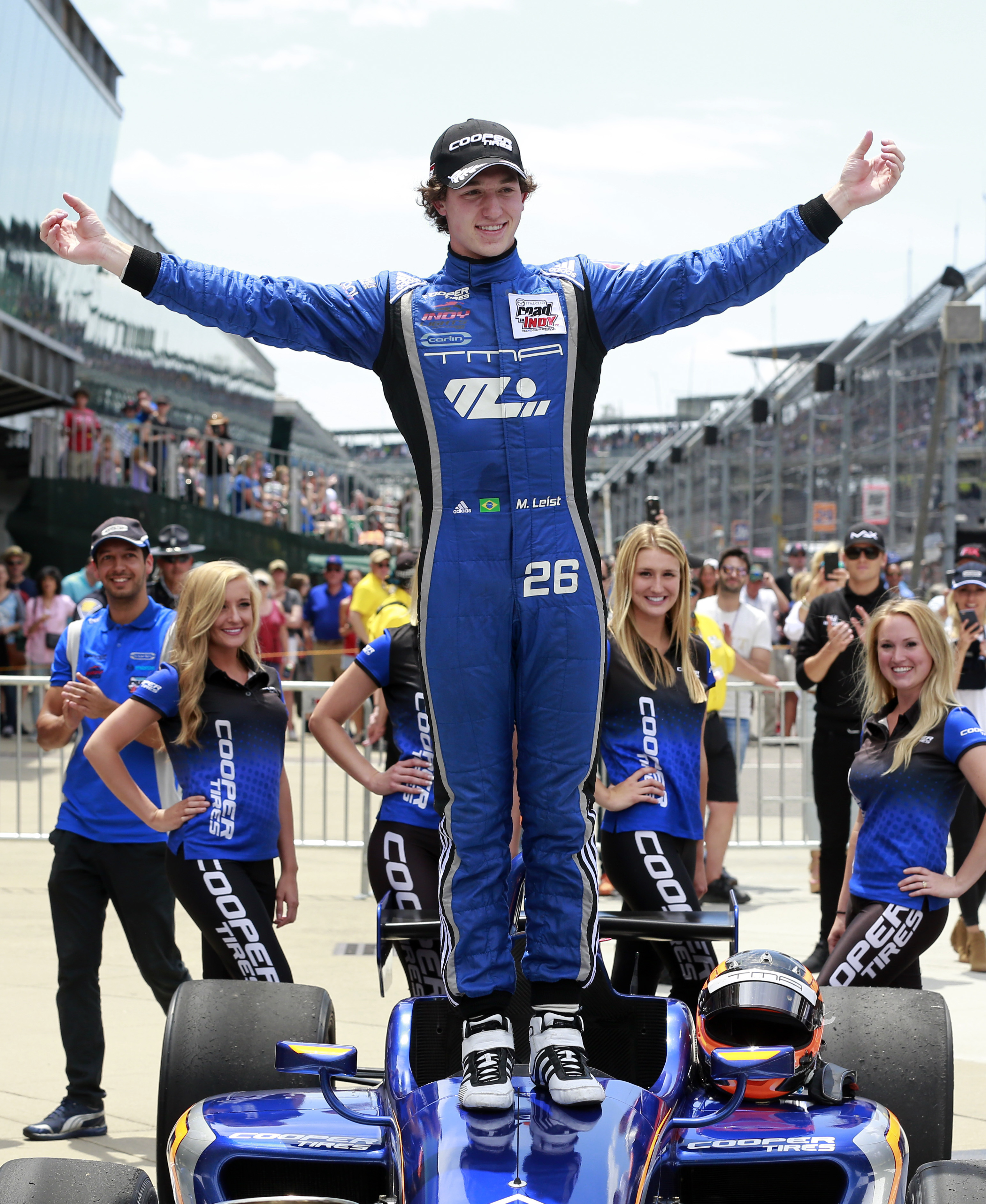 Leist leads every lap to win Freedom 100 on Carb Day