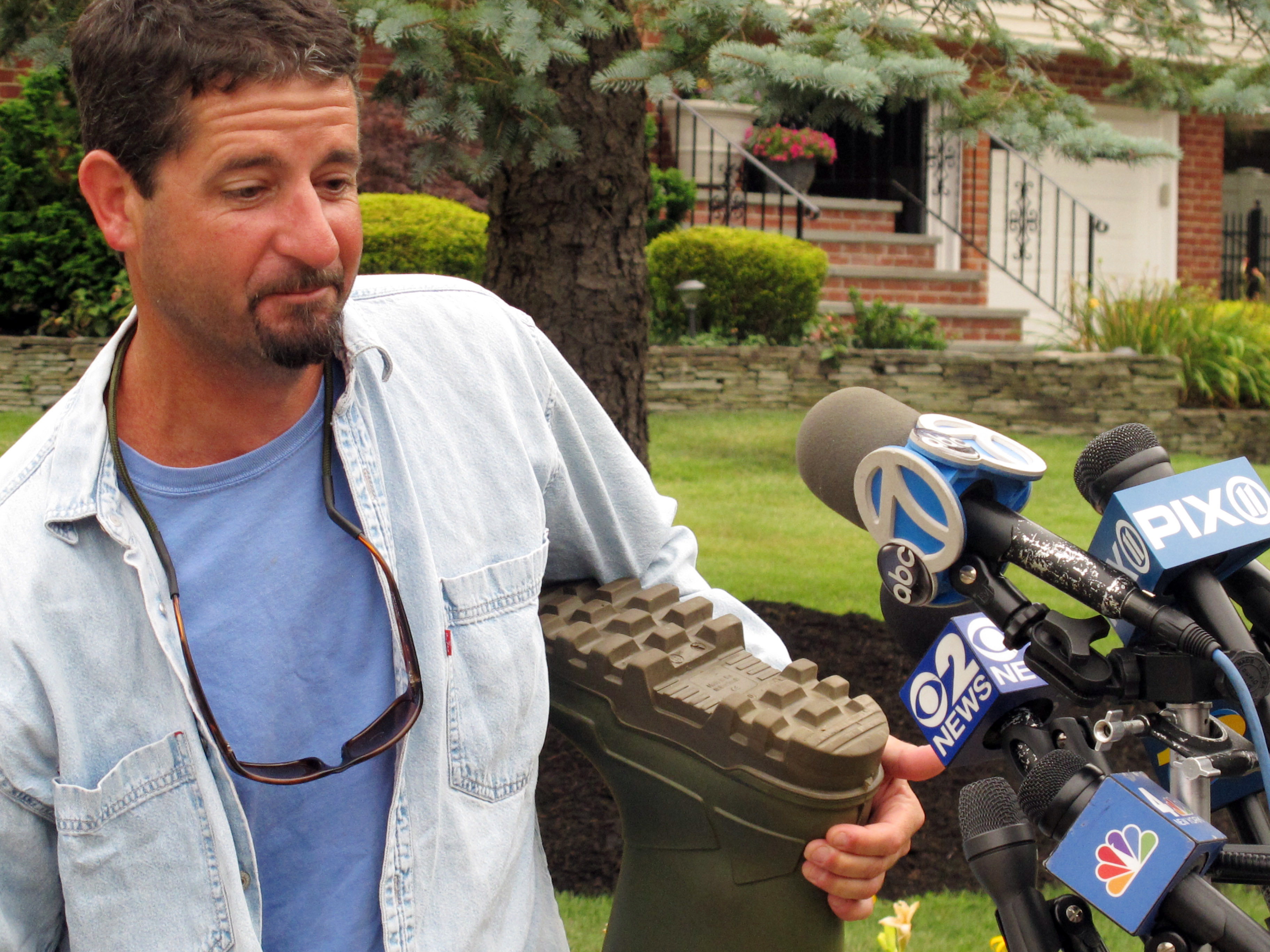 Lobsterman shares his tale of 12 hours floating on his boots