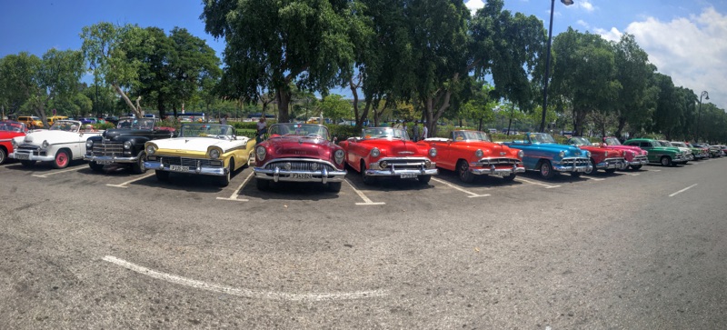 Vintage vehicles are parked in a lot in Havana, Cuba. The World Trade Center Utah and the Salt Lake Chamber conducted a trade mission to Cuba with local business leaders in an effort to develop potential economic relationships for the mutual benefit of the state and the Caribbean nation. The U.S. has had no diplomatic relations with Cuba since 1963, but relations have eased in recent years. (Photo: Derek Miller, World Trade Center Utah)