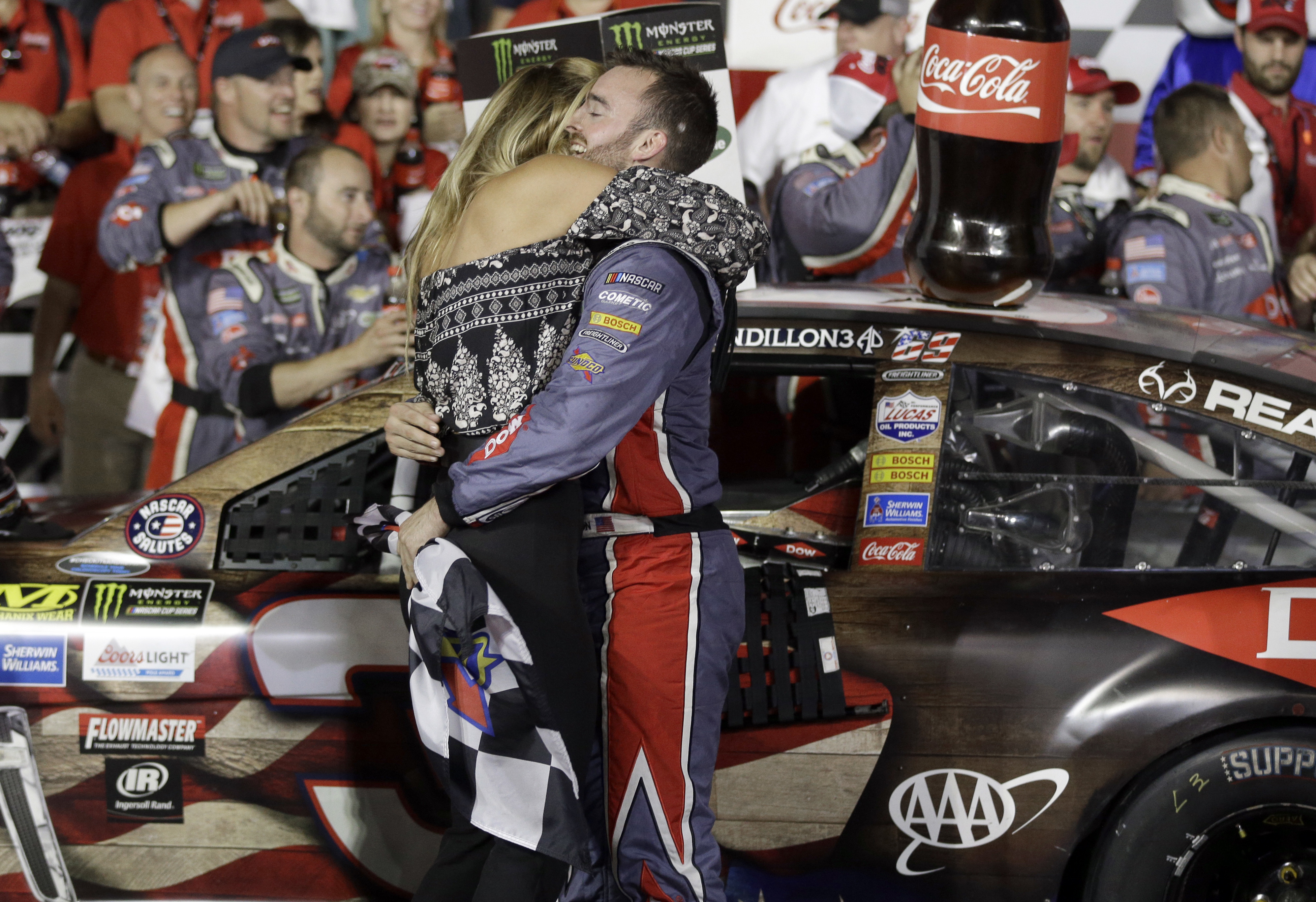 Family affair: Dillon brings iconic No. 3 to victory lane