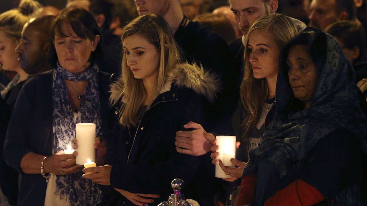 UK police release 3 bomb suspects; Grande to play concert