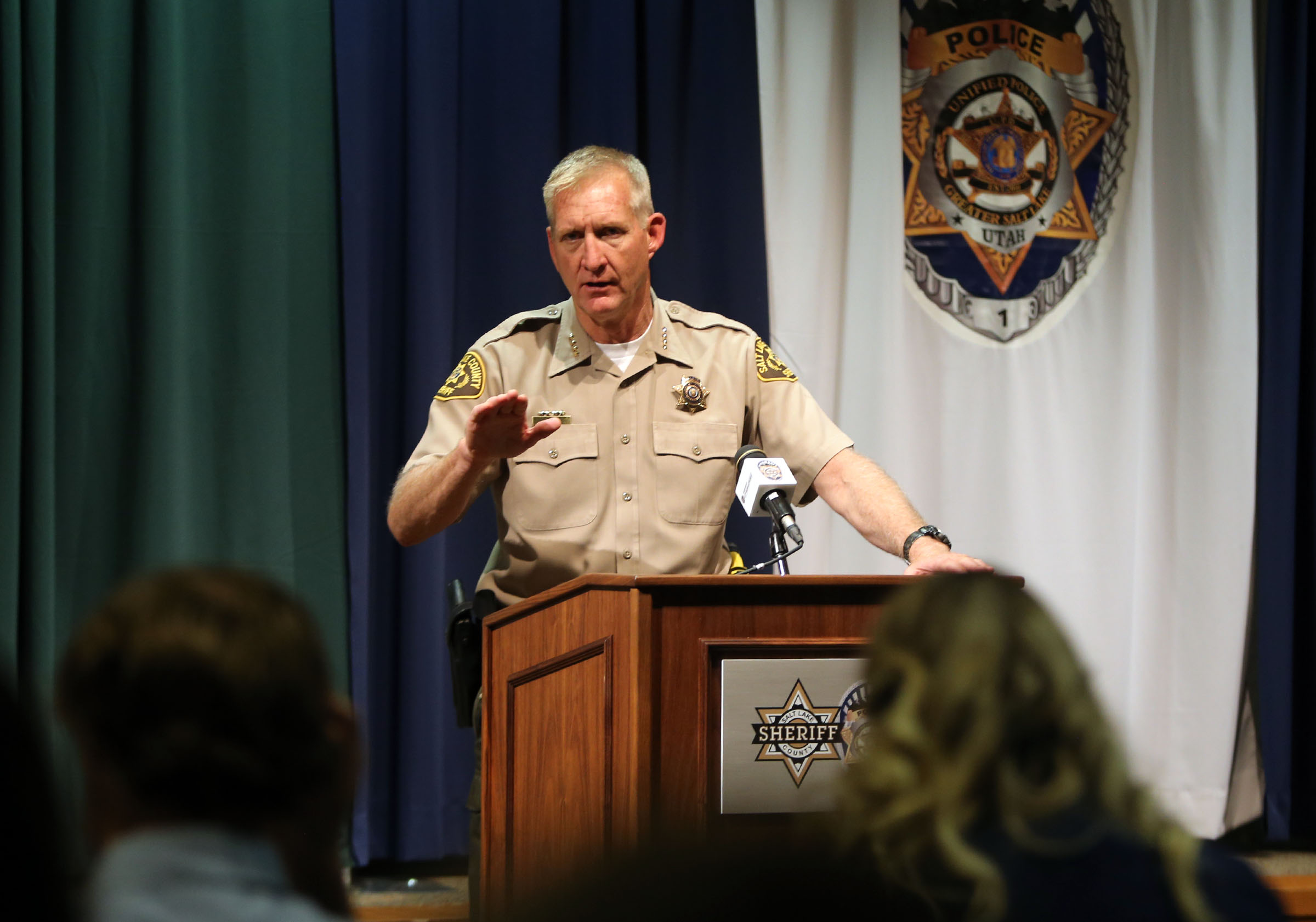 Salt Lake County Sheriff Jim Winder announces he will be leaving his elected position to become the chief of police in Moab at the Salt Lake County Sheriff's Office Building in Salt Lake City on Tuesday, May 30, 2017. (Photo: Kristin Murphy, Deseret News)