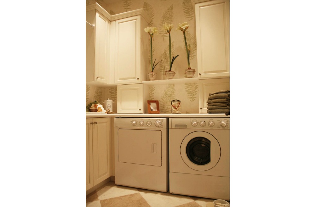 Cabinets in the laundry room make a home more functional