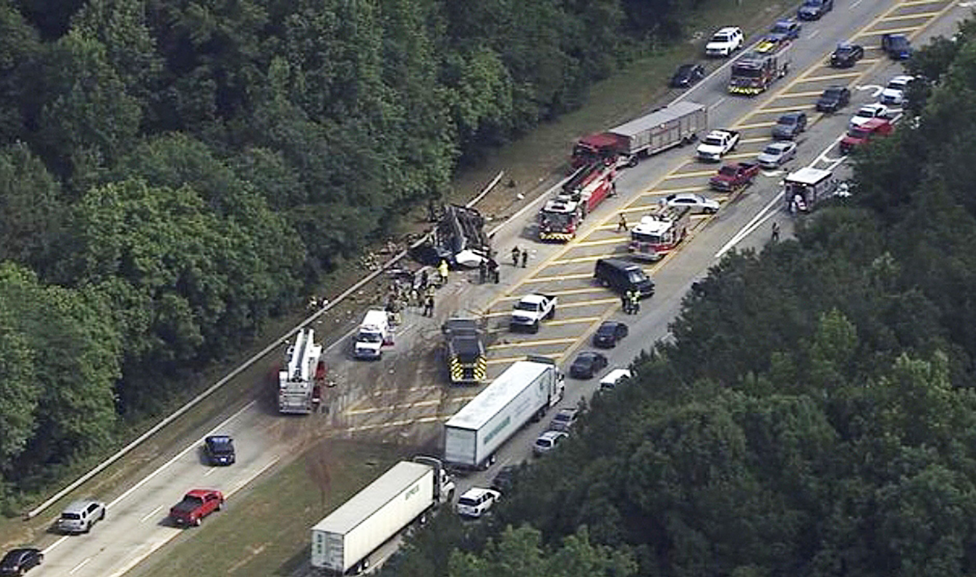 The Latest: Church bus crashes near Atlanta, killing 1