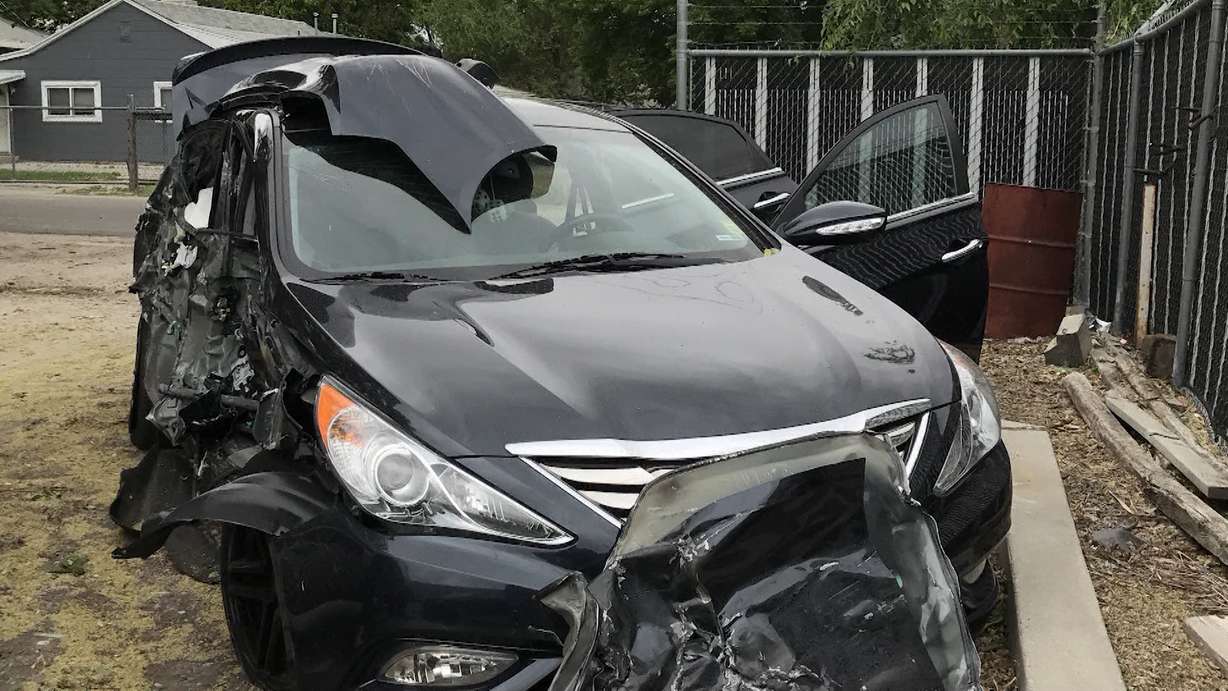 Utah Highway Patrol troopers were still trying Wednesday to track down the driver responsible for a wrong-way crash Saturday night on the I-215 west belt. (KSL TV)