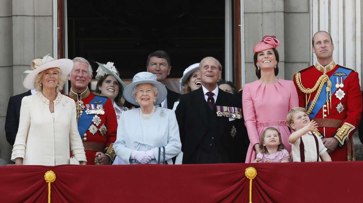 'Trooping the color' in London for queen's official birthday
