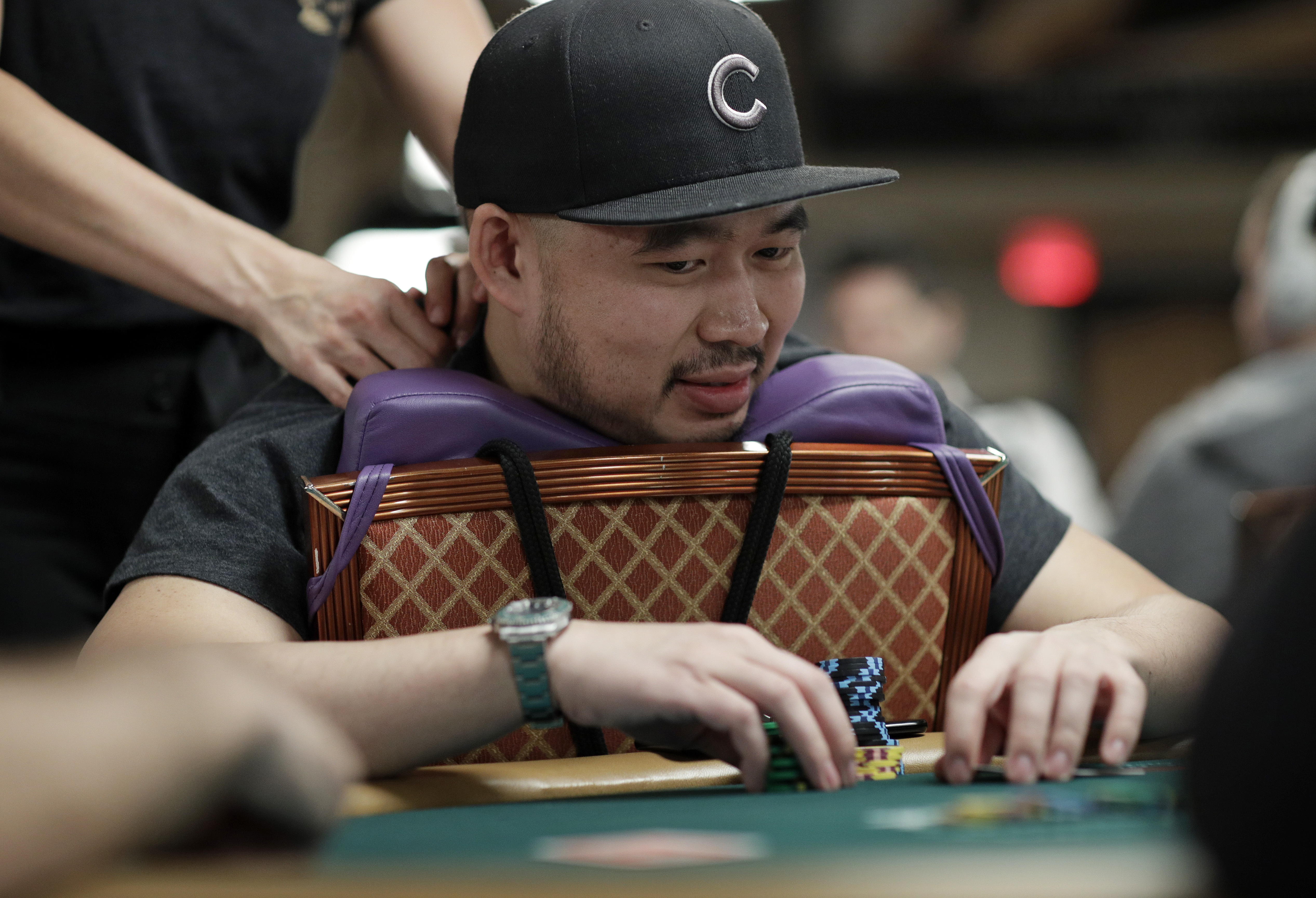 At World Series of Poker, massage brings relief _ and luck