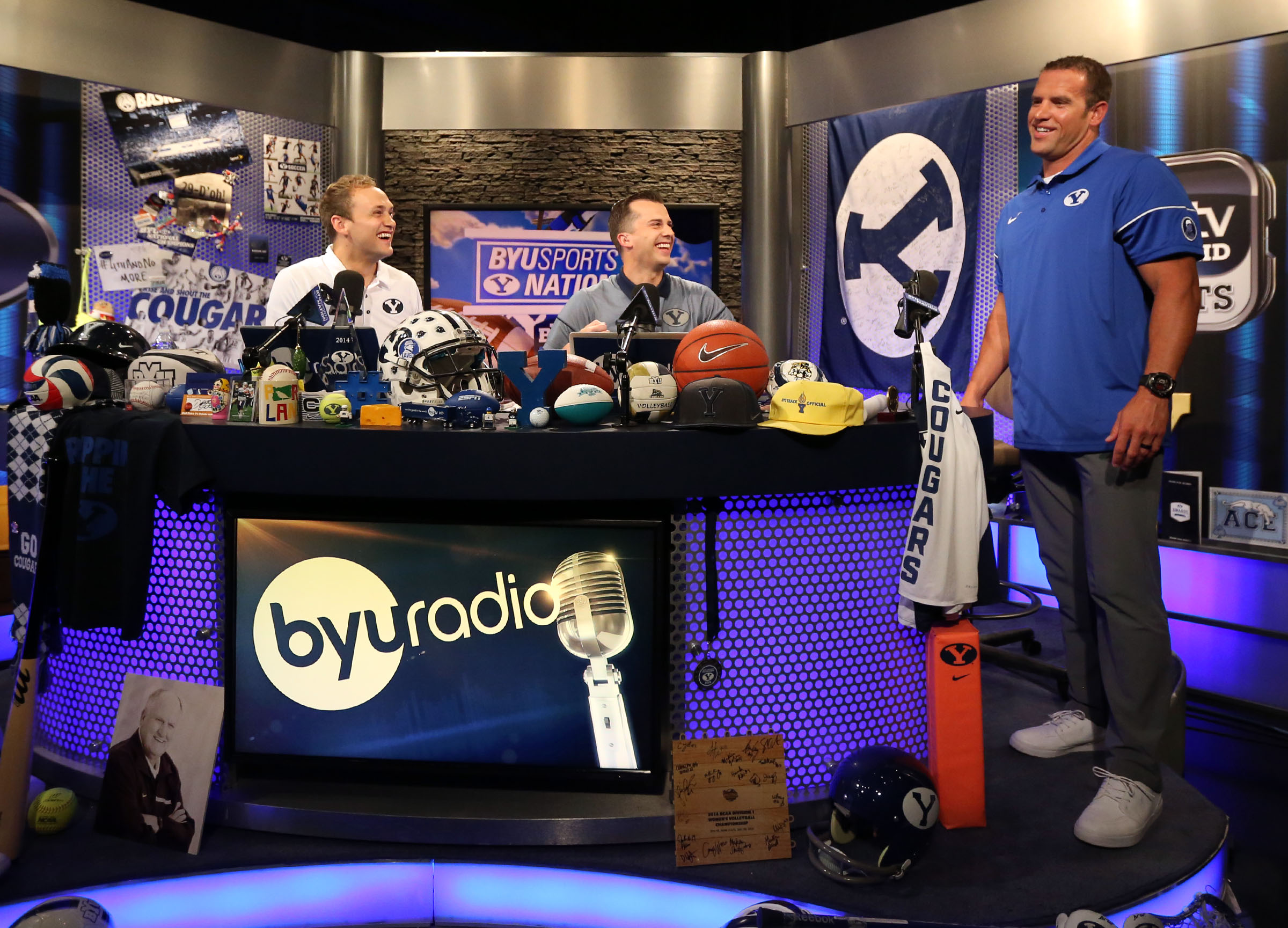 Former BYU star running back Luke Staley laughs during an interview at BYU media day, Friday, June, 23, 2017, when the Cougars announced the retirement of his No. 6 jersey. (Photo: Kristin Murphy, Deseret News)