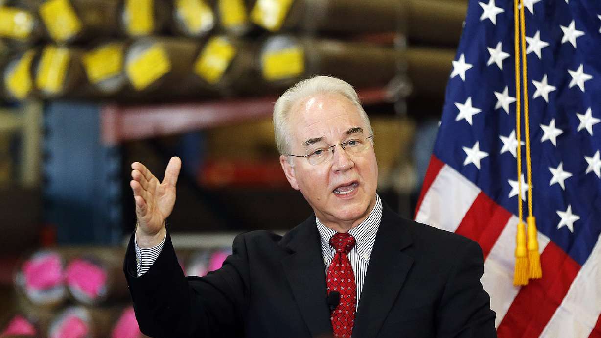 Tom Price, U.S. health secretary, meets with business leaders in Sandy, promotes health reform