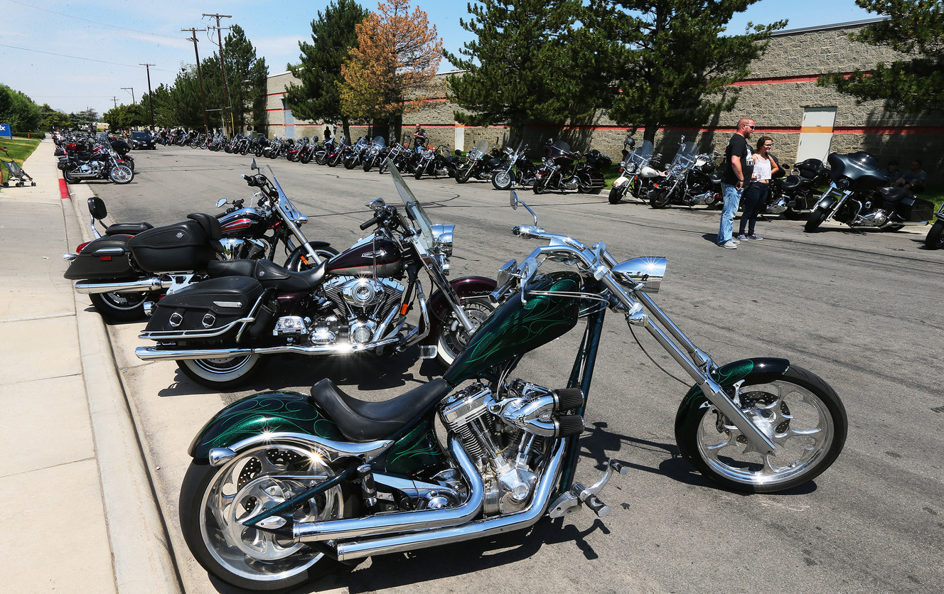 Motorcycles are pictured during the 1033 Ride in Salt Lake City on Sunday, July 9, 2017. The event is named after the Utah 1033 Foundation, a local nonprofit dedicated to providing immediate financial support to families of Utah’s fallen law enforcement officers. (Photo: Scott G Winterton, Deseret News)