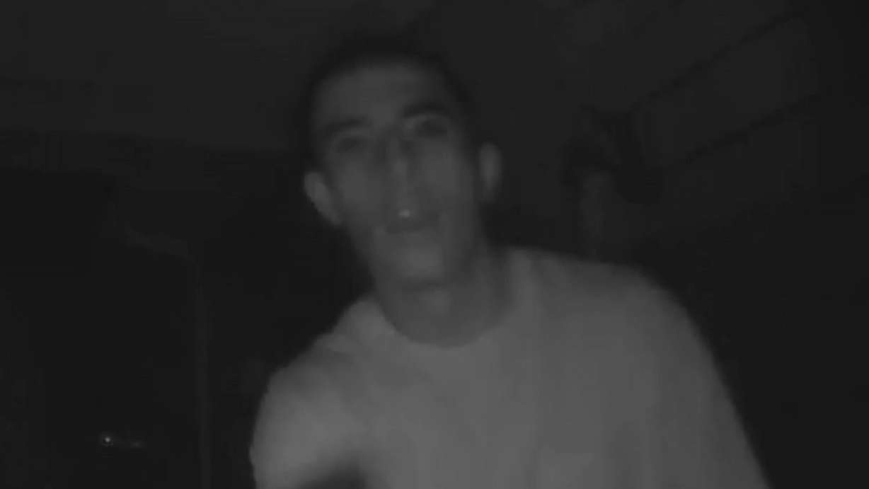Armed with a photo from a new video doorbell system at their Lehi home, the Calleys are hoping someone can help identify the prankster. (Photo: Courtesy Dan Calley)