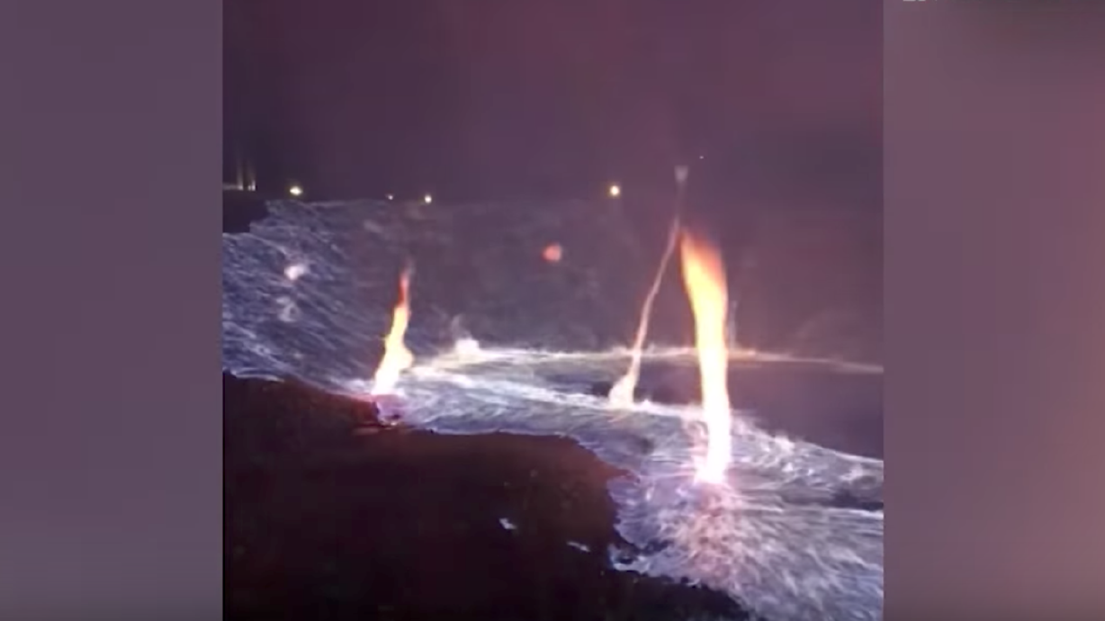 Have You Seen This? Firefighters capture mesmerizing sulfur fire on video