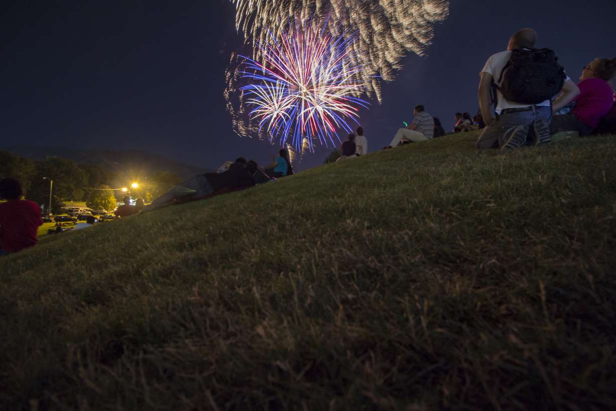 People watch fireworks at Sugar House Park on July 4, 2017. (Photo: Carter Williams, KSL.com)