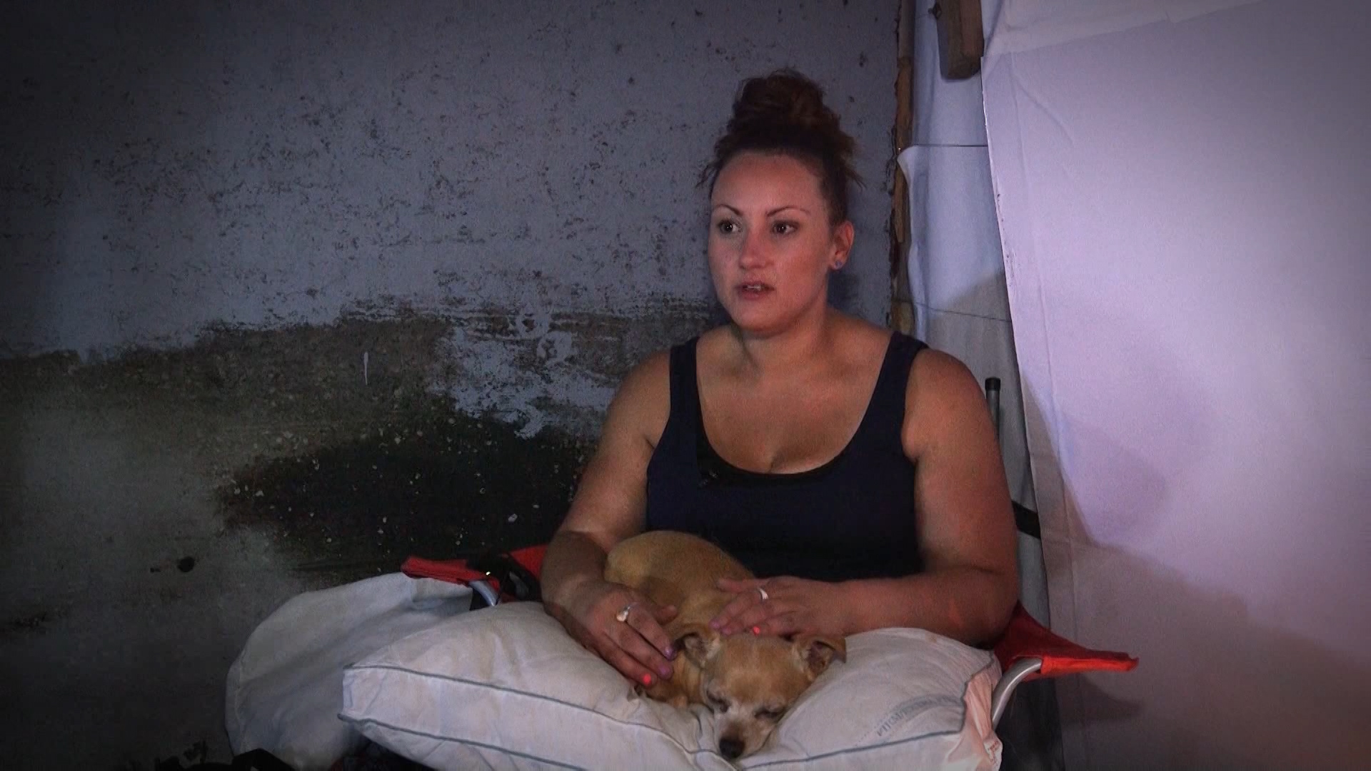 Victoria Klein, 30, is relatively new to the tunnels. Klein said she’s spent the last couple of years on the streets, camping in vacant lots. But the constant triple-digit heat has nudged her to the cooler underground. (KSL TV)