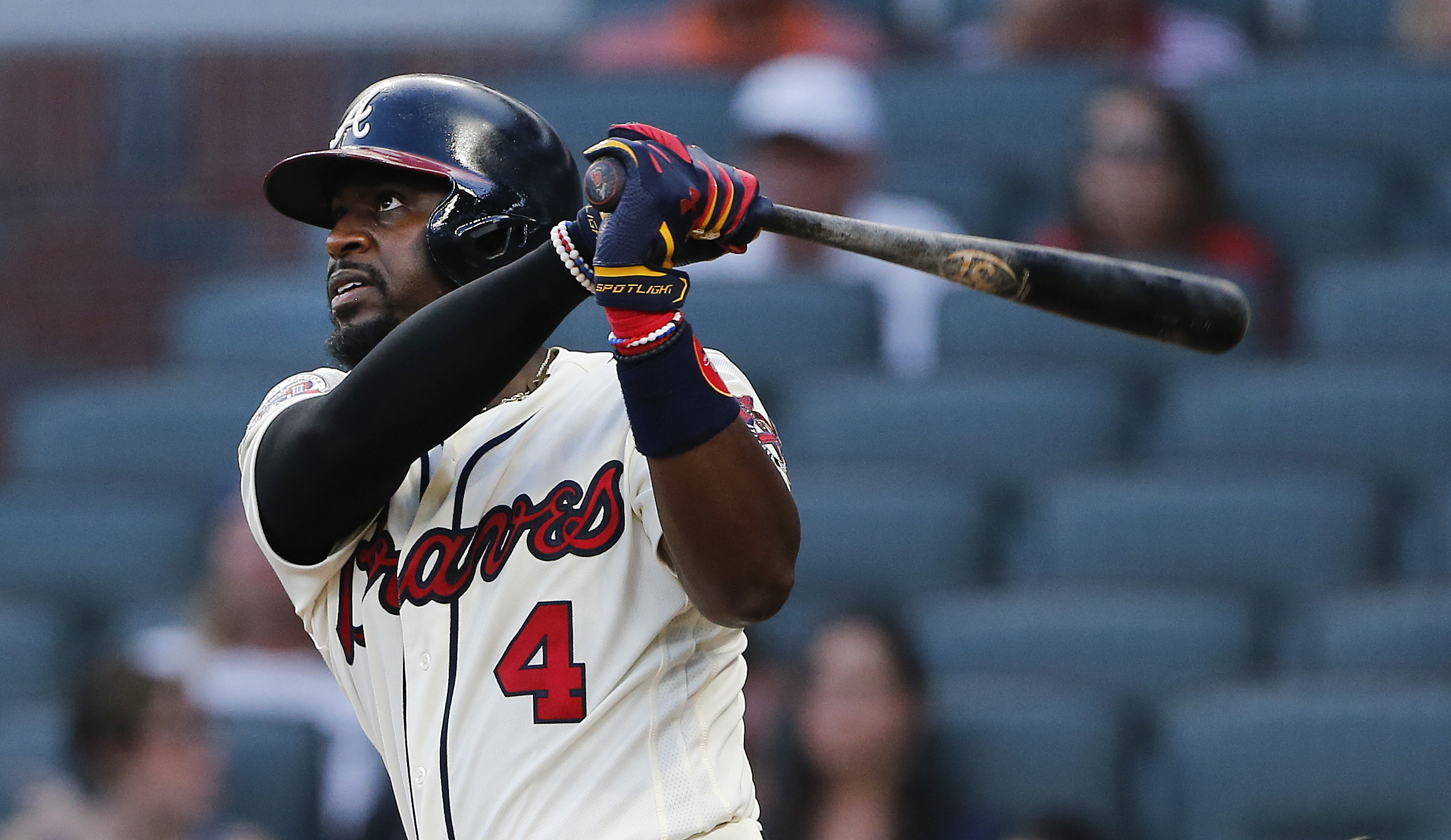 Lane Adams' 3-run double powers Braves past Arizona 8-5