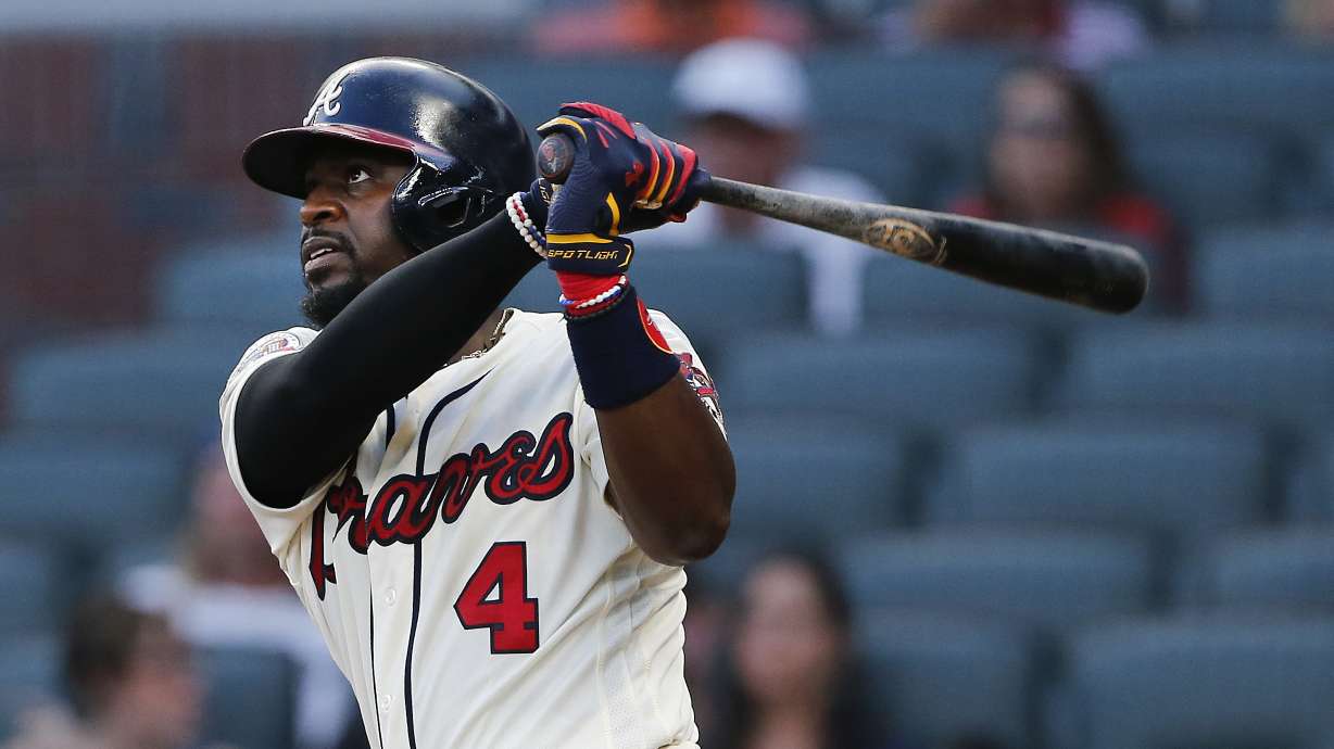 Lane Adams' 3-run double powers Braves past Arizona 8-5