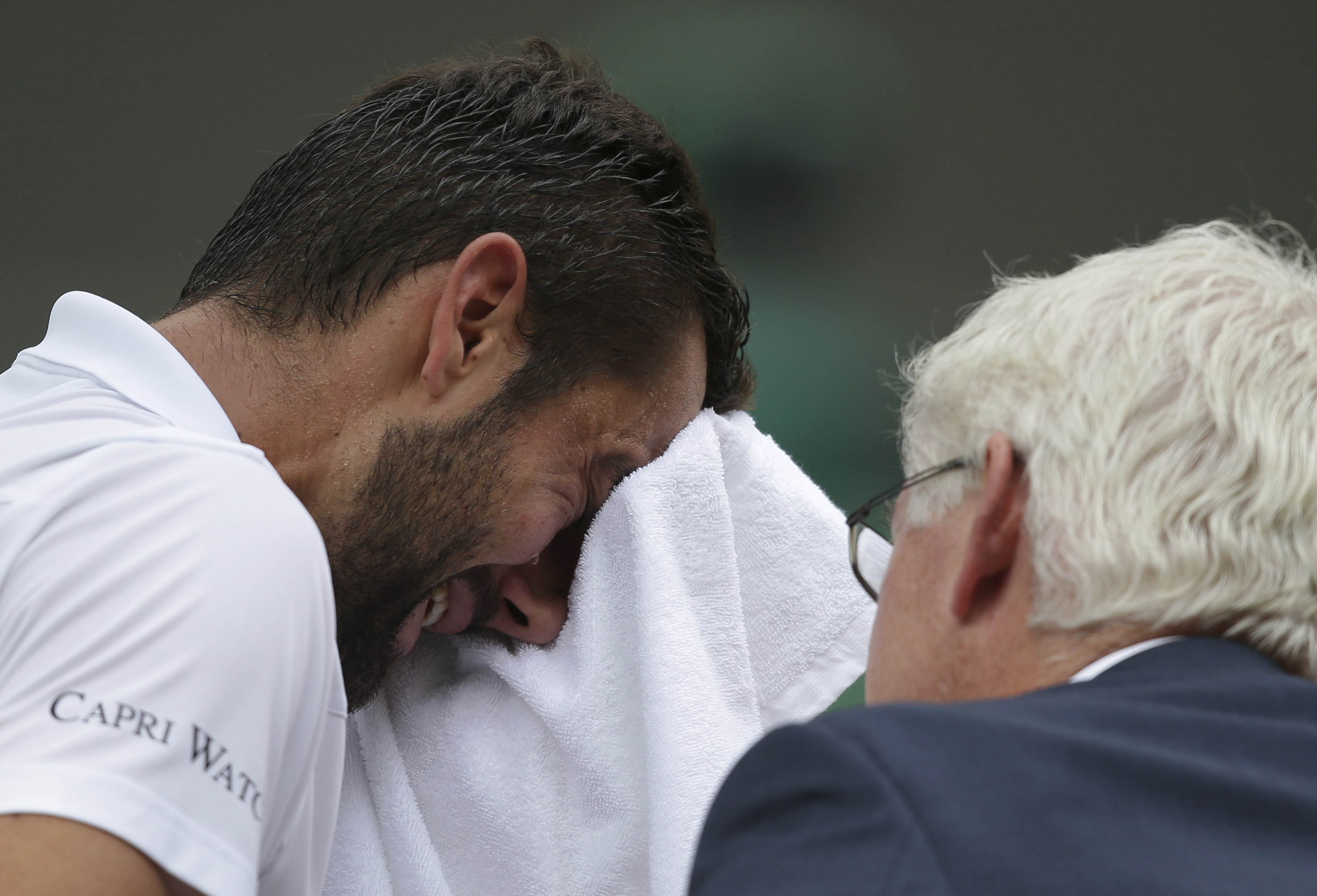 Cilic in pain and tears in Wimbledon final against Federer