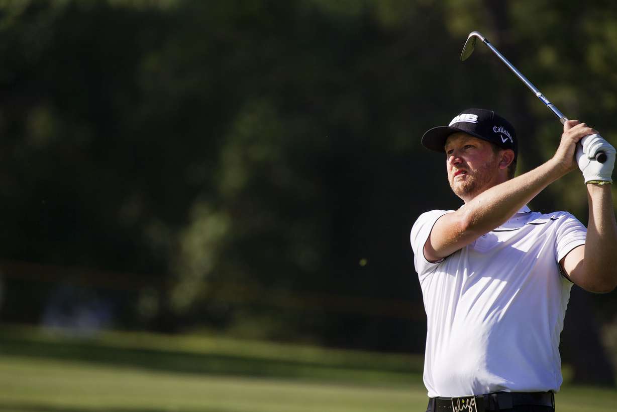 Brice Garnett chips his ball on Day 4 of the 2017 Utah Championship Golf Tournament at Oakridge Country Club in Farmington on Sunday, July 16, 2017. (Photo: Kelsey Brunner, KSL)