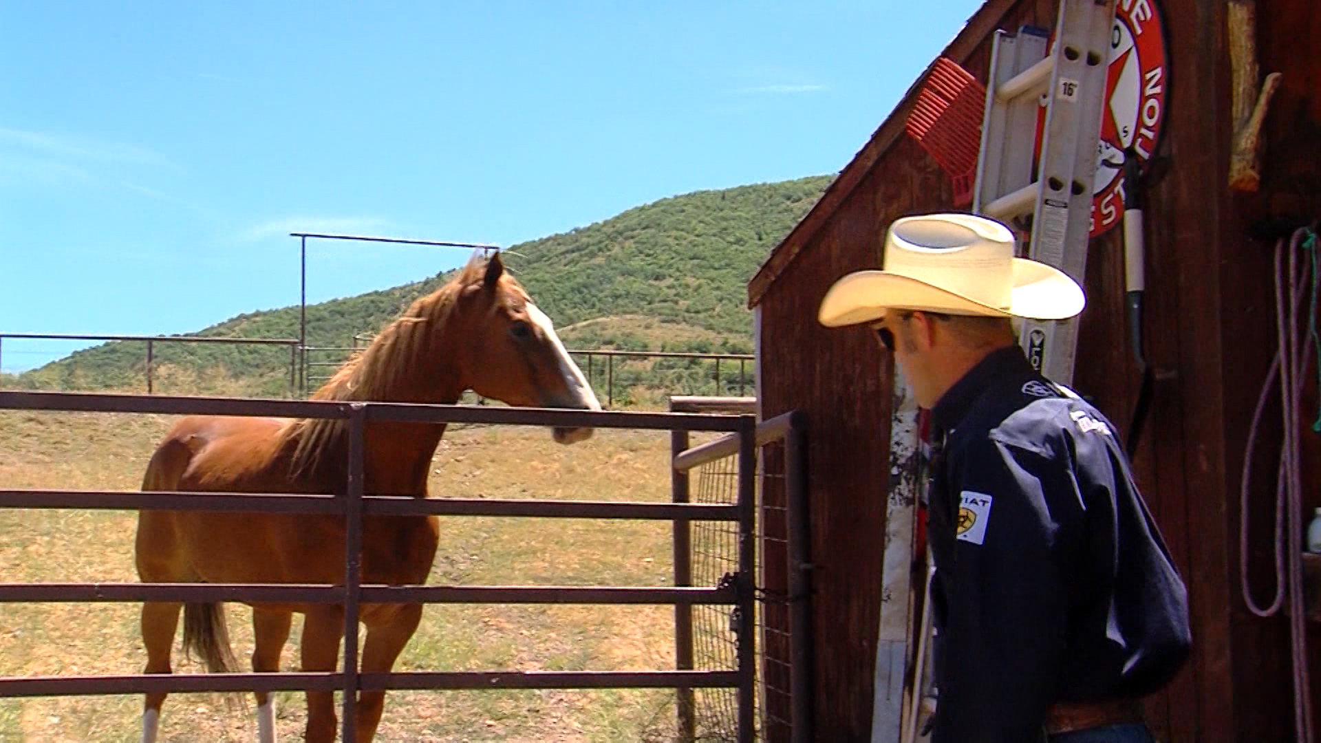 Four-time world champion bareback rider Kaycee Feild at his ranch near Elk Ridge, Utah. (Photo: KSL TV)