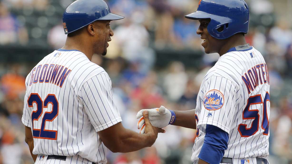 Chapman atones for blunder, homer lifts A's over Mets 3-2