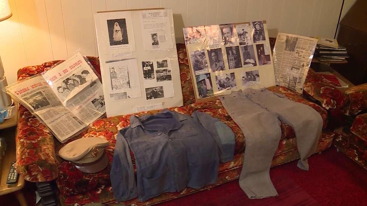 Some of the items that will be displayed at the Duxford museum. (Photo: KSL TV)