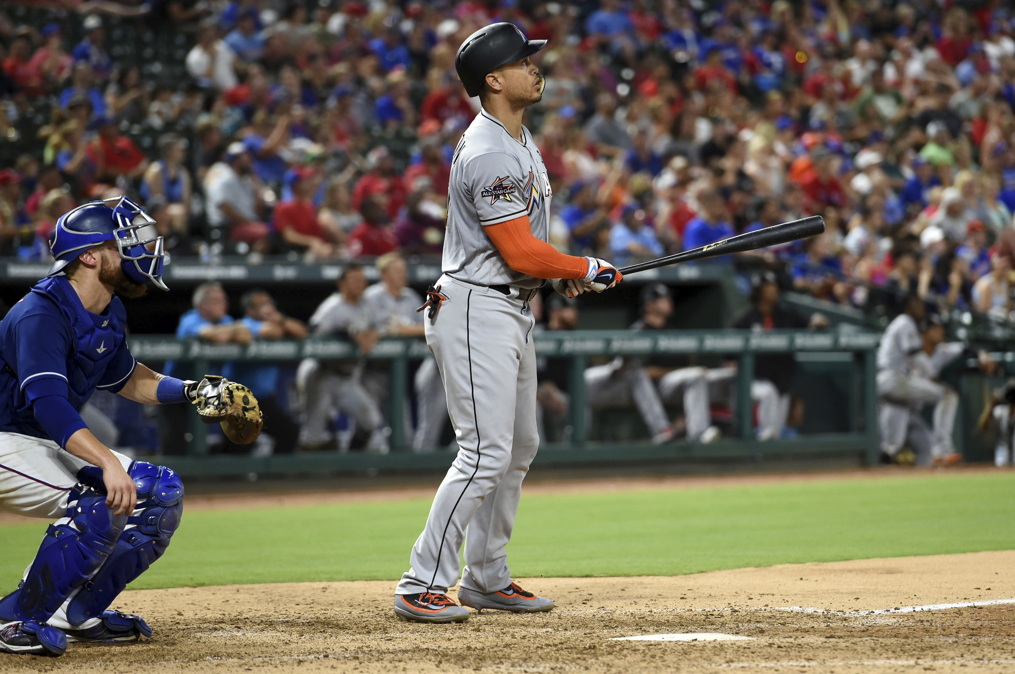 Stanton hits 2 more home runs, Marlins beat Rangers 4-0