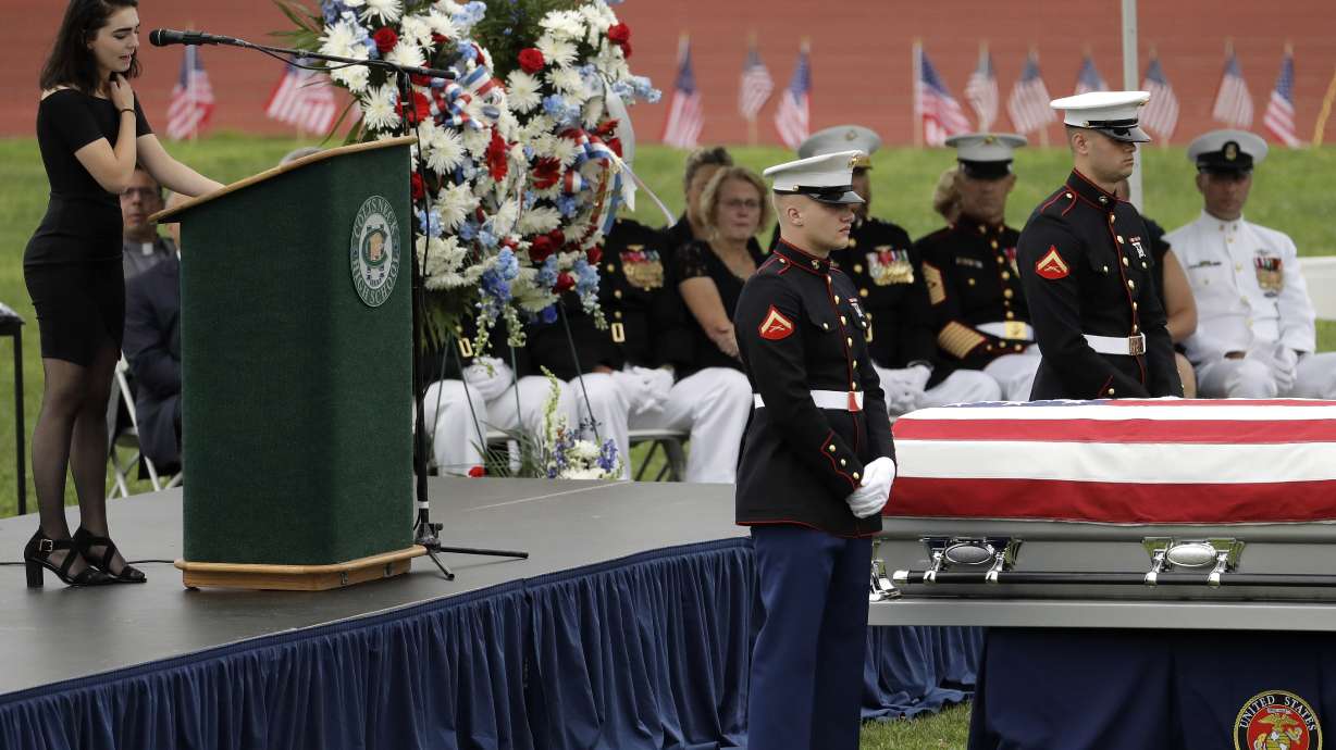 Funeral held for Marine killed in military plane crash