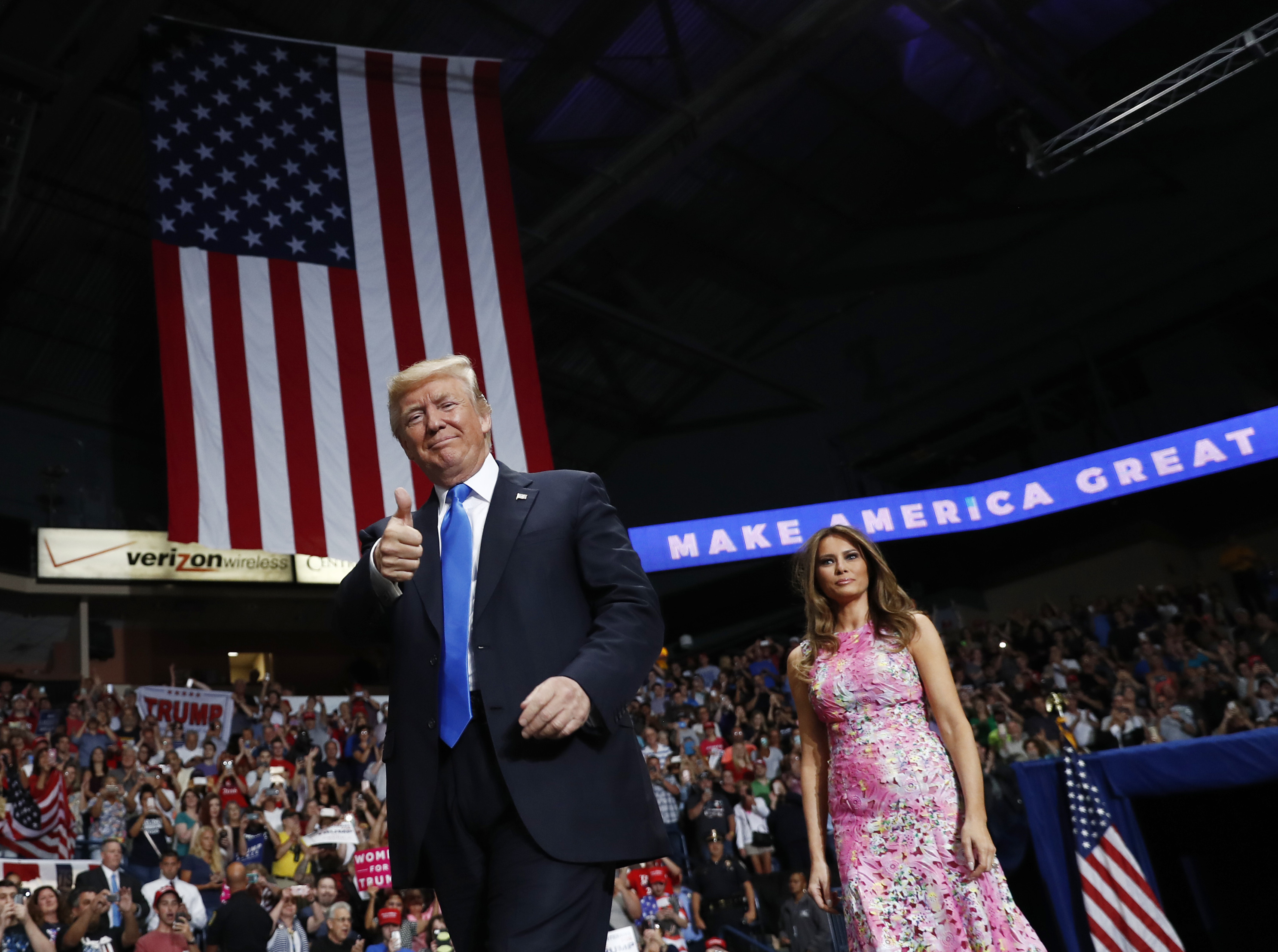 The Latest: Trump talks 'new immigration system' in Ohio