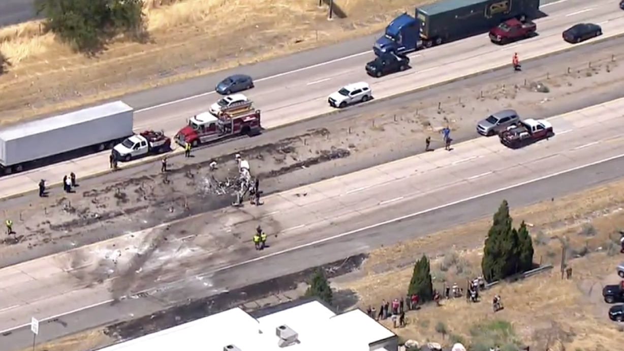 911 calls show moments after I-15 plane crash