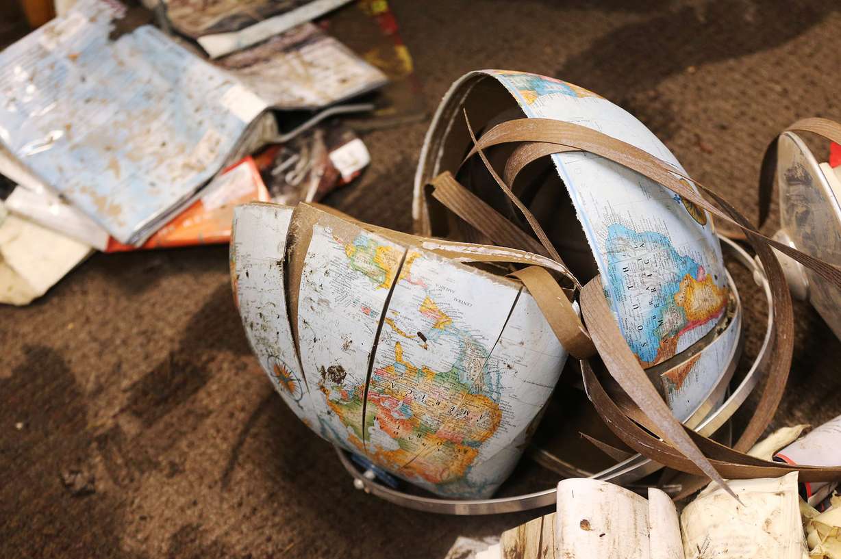 Damage done to Sprague Library after flooding in Sugar House on Thursday, July 27, 2017. (Photo: Jeffrey D. Allred, Deseret News)