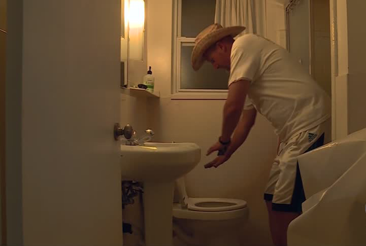 A homeowner Daren explains the flood damage to his Sugar House home. Photo: KSL TV