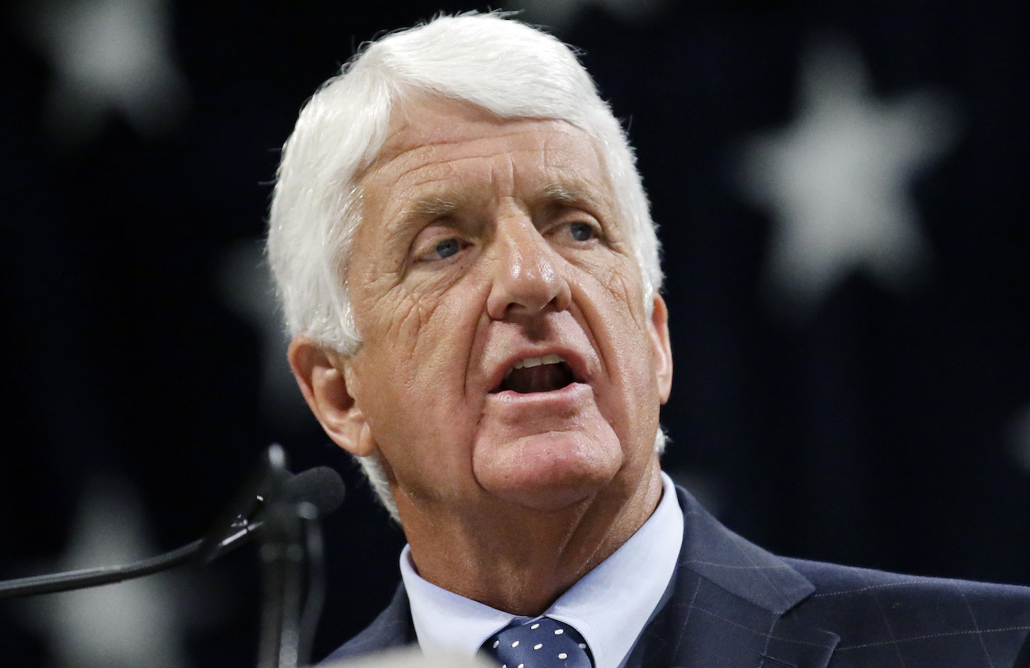 Rep. Rob Bishop, R-Utah, speaks during the Utah Republican Party 2016 nominating convention Saturday, April 23, 2016, in Salt Lake City. Thousands of Utah Republicans and Democrats will gather Saturday at party conventions in Salt Lake City to vote for candidates for Congress, governor and other offices. (AP Photo/Rick Bowmer)