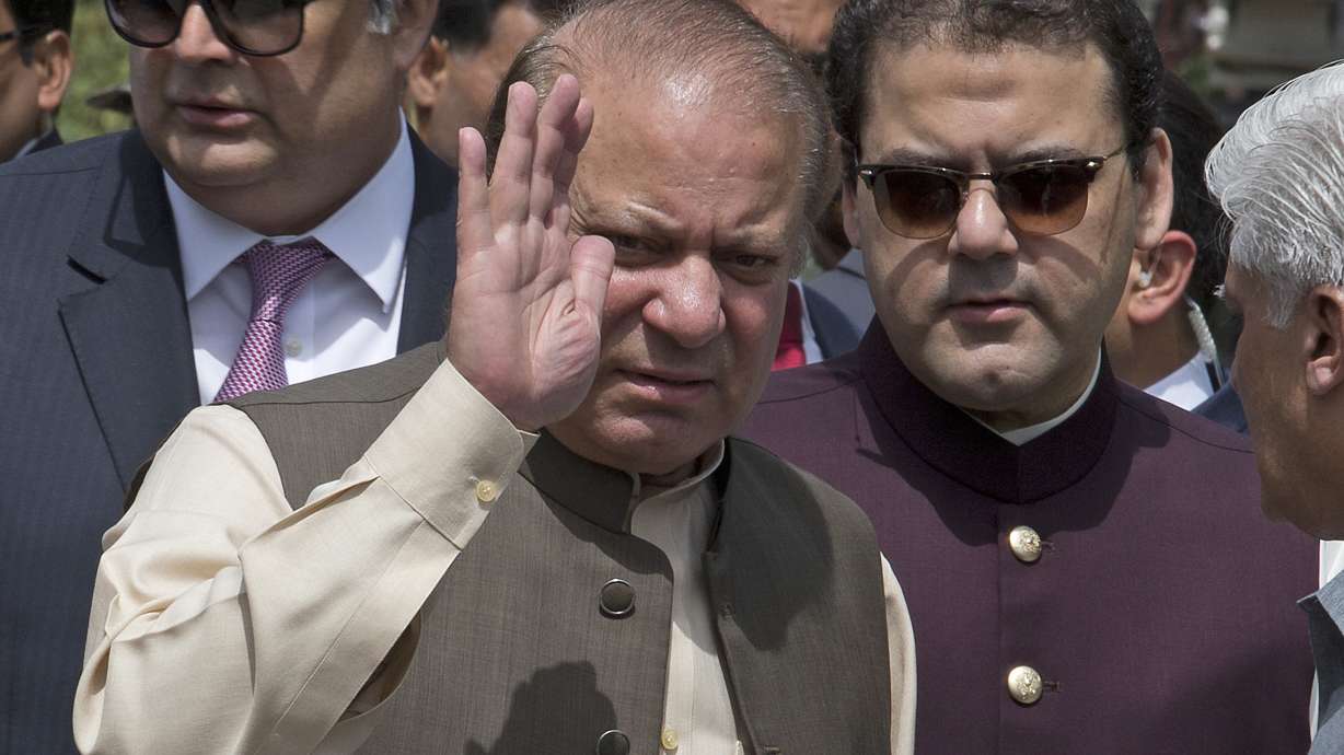 The Latest: Pakistan's Sharif says disappointed by ouster