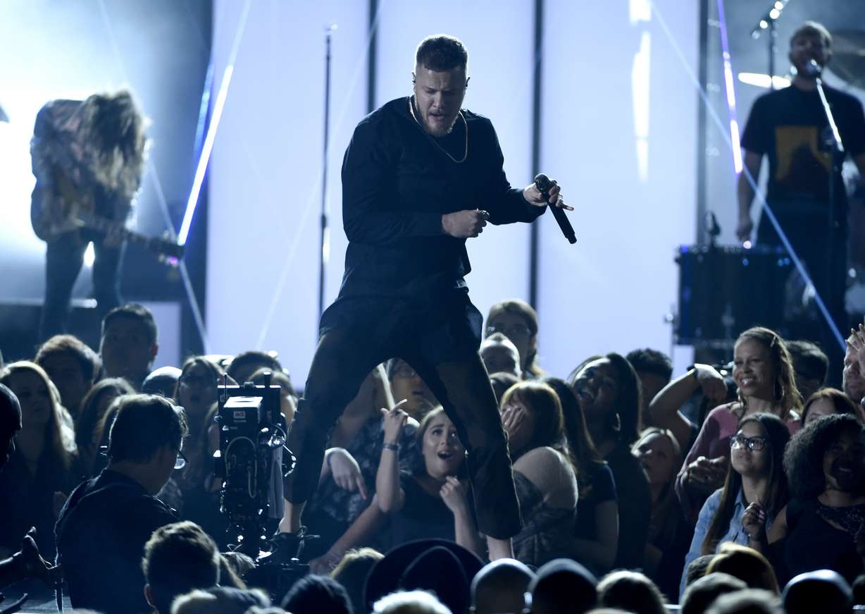 Imagine Dragons' lead singer Dan Reynolds performs at the 2017 Billboard Music Awards Show. Reynolds began the LOVELOUD initiative in 2017 to promote acceptance of LGBT youth in the community. Photo: Chris Pizzello, Associated Press