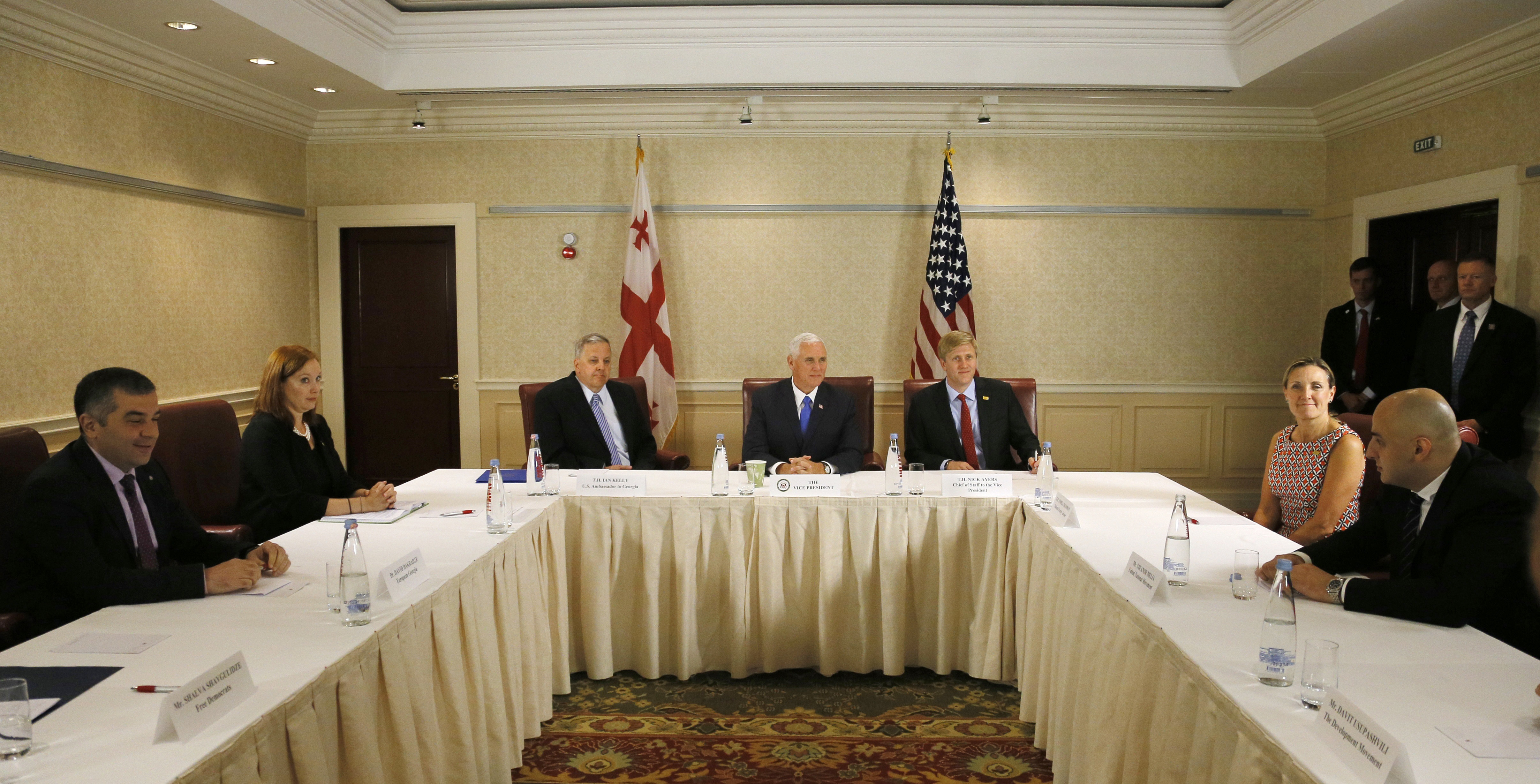 Pence pledges support for Georgia, condemns Russian moves