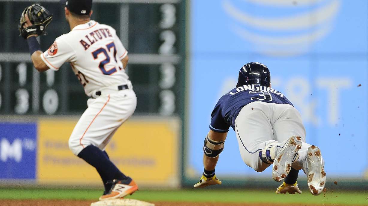 Longoria hits for cycle as Rays top Astros 6-4