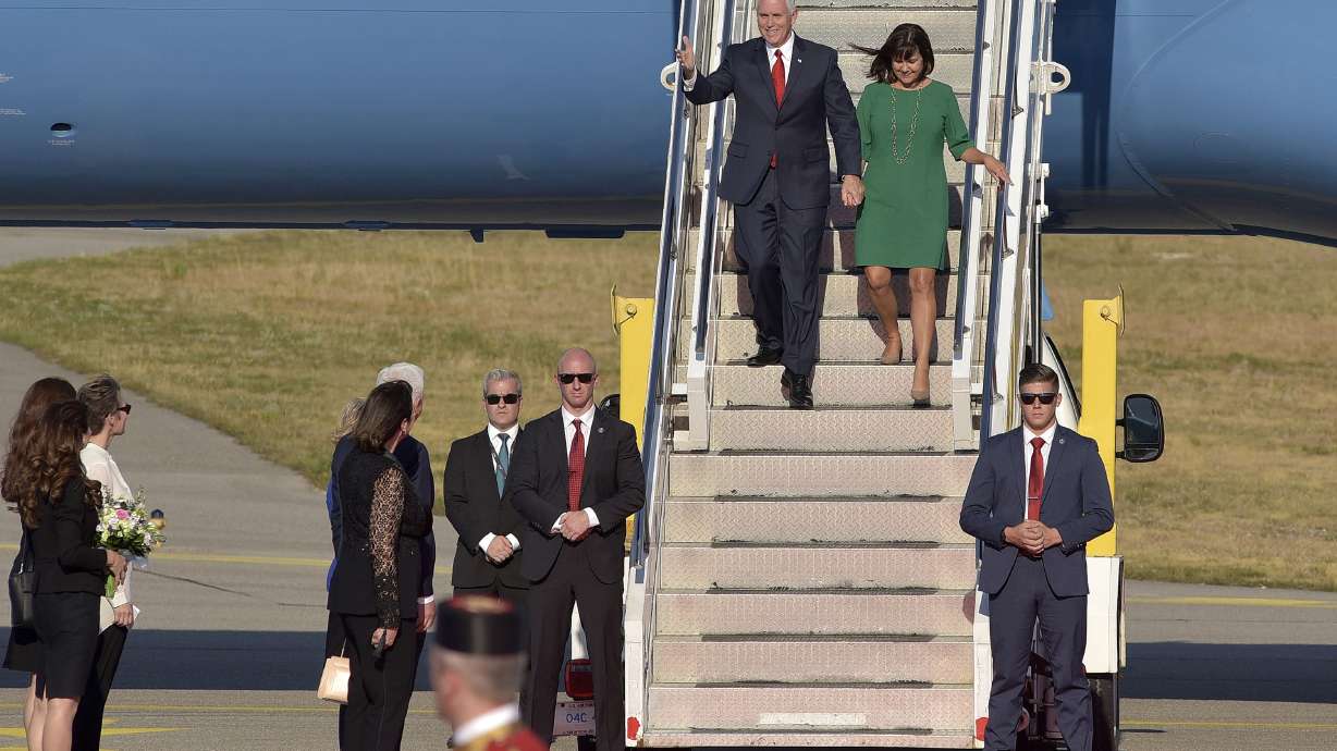 The Latest: Pence urges better ties among Balkan nations
