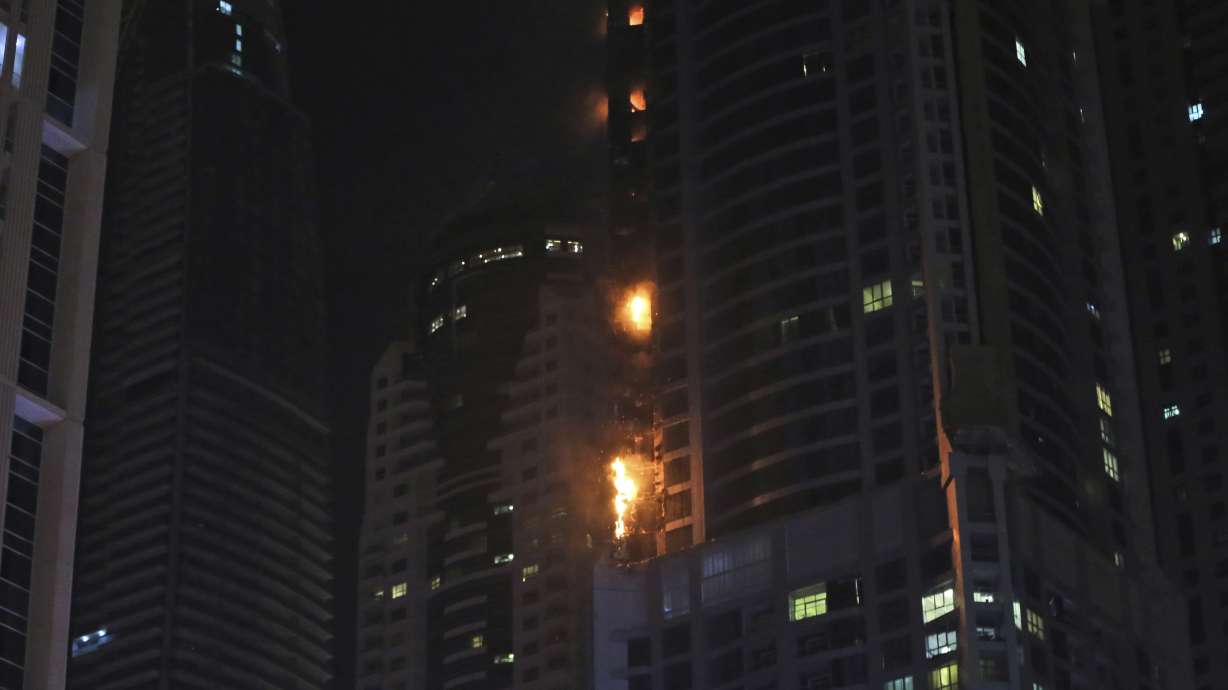 Flames engulf 86-story residential skyscraper in Dubai
